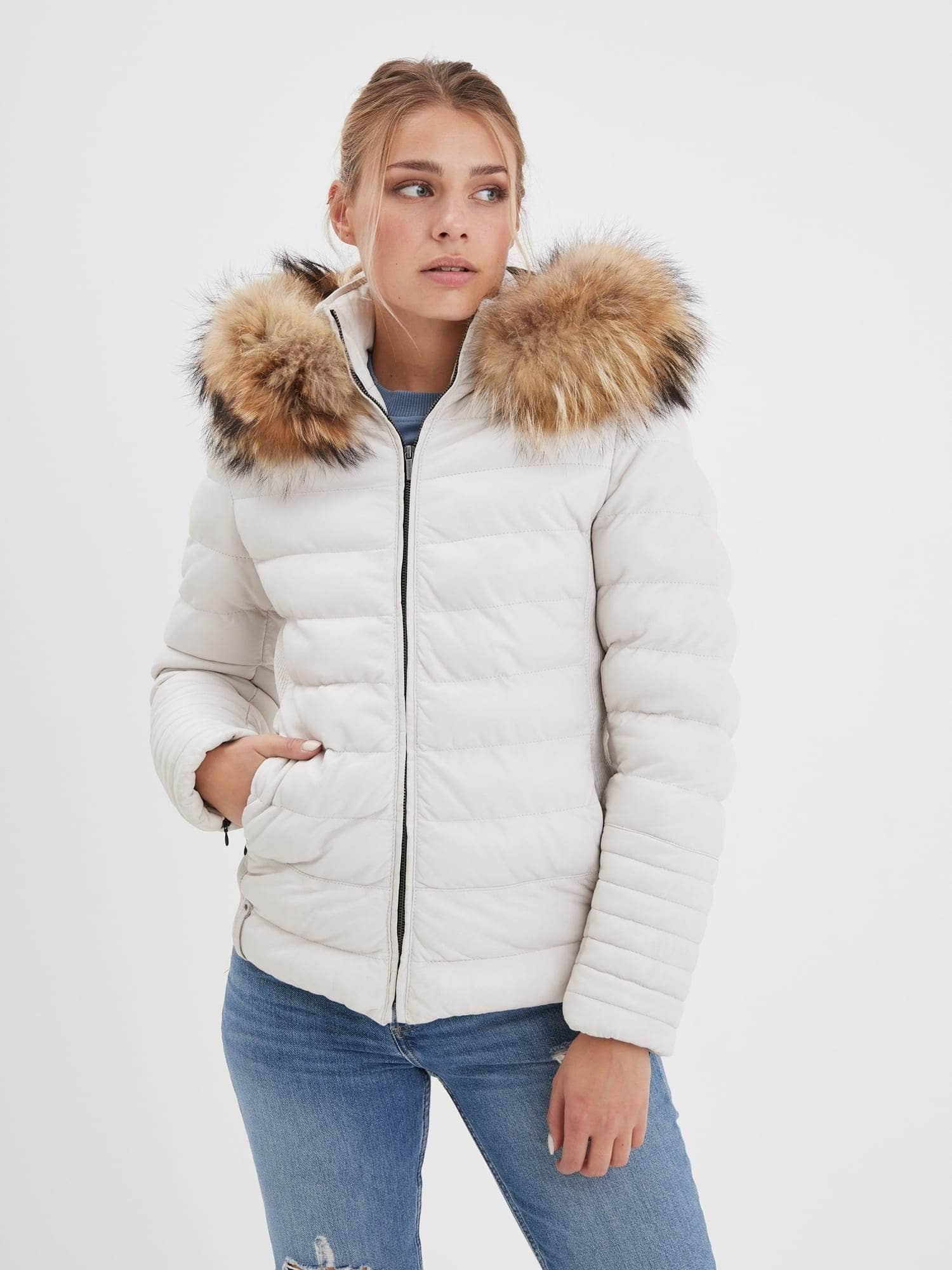 Adela - Doudoune en cuir femme - Image 10