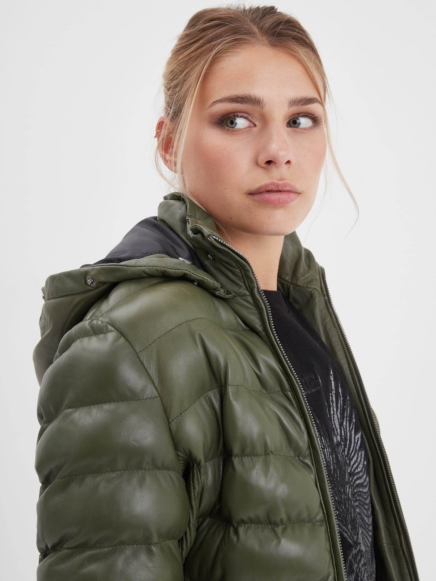 Adela - Doudoune en cuir femme - Image 7