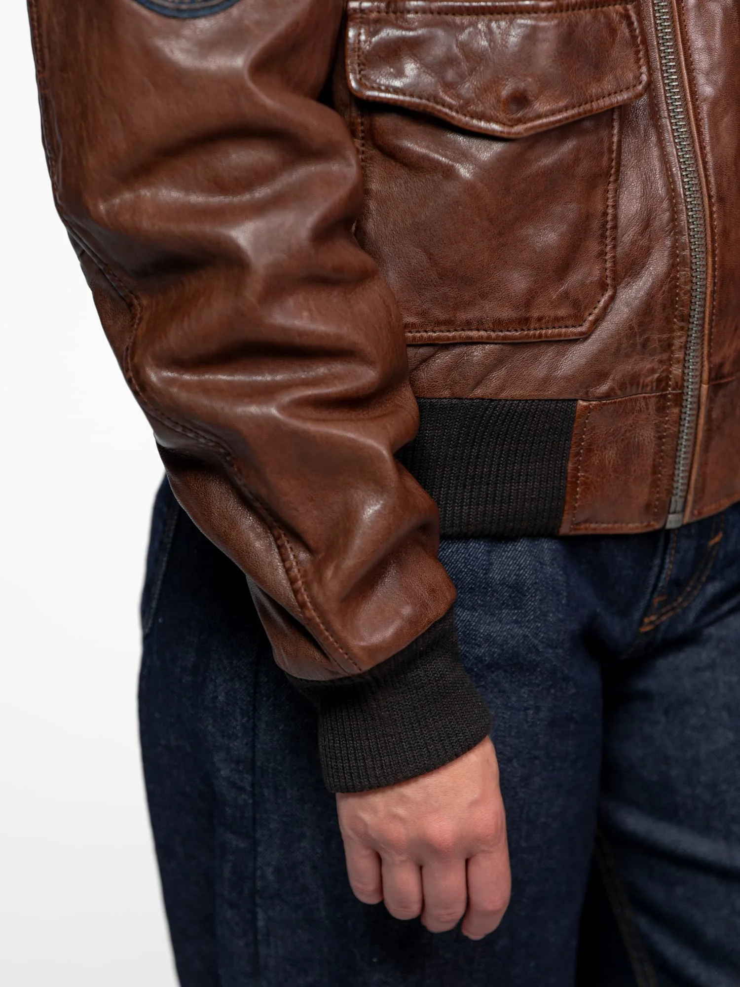 Air pilot - Blouson aviateur cuir femme - Image 5