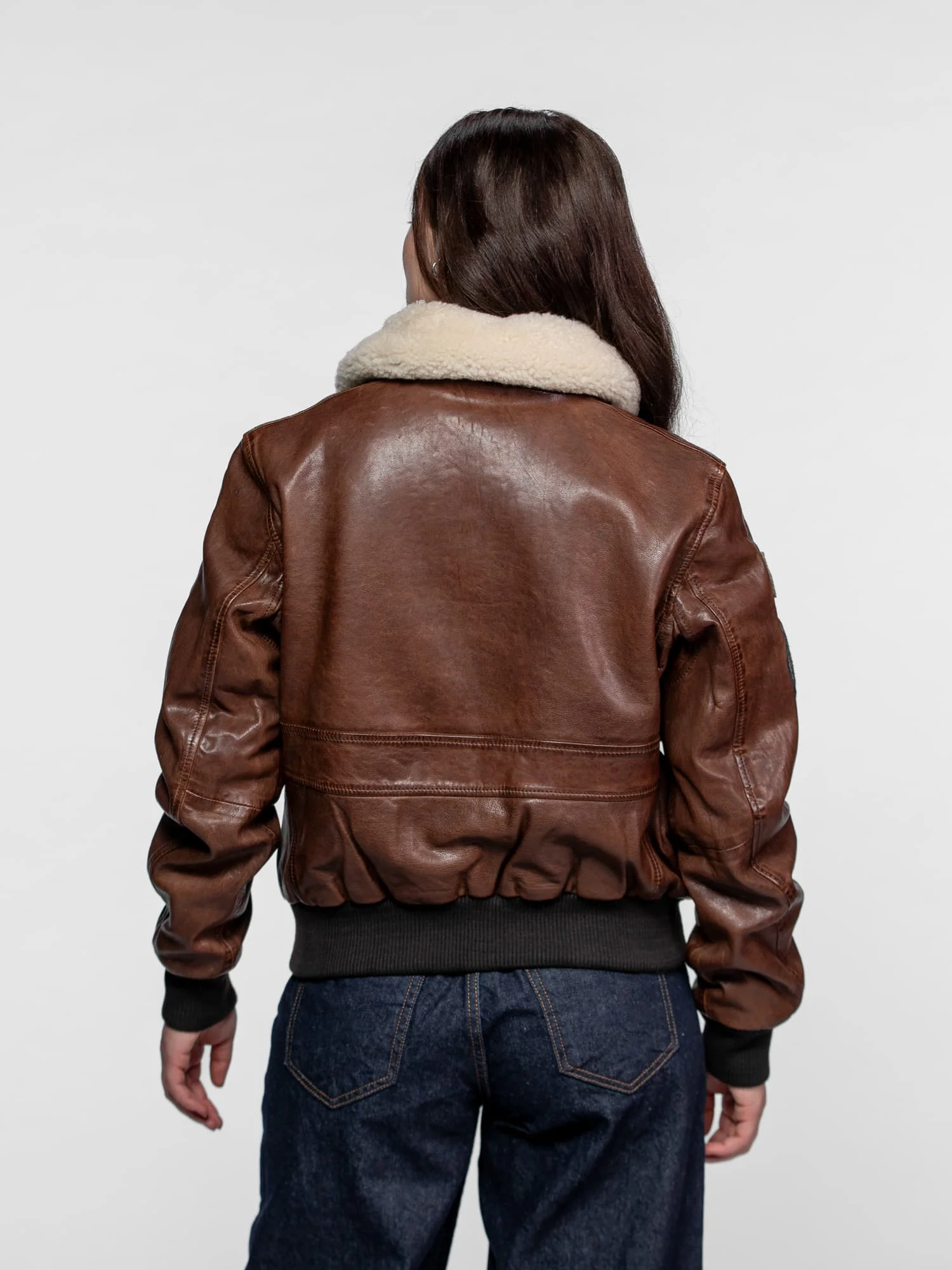 Air pilot - Blouson aviateur cuir femme - Image 7