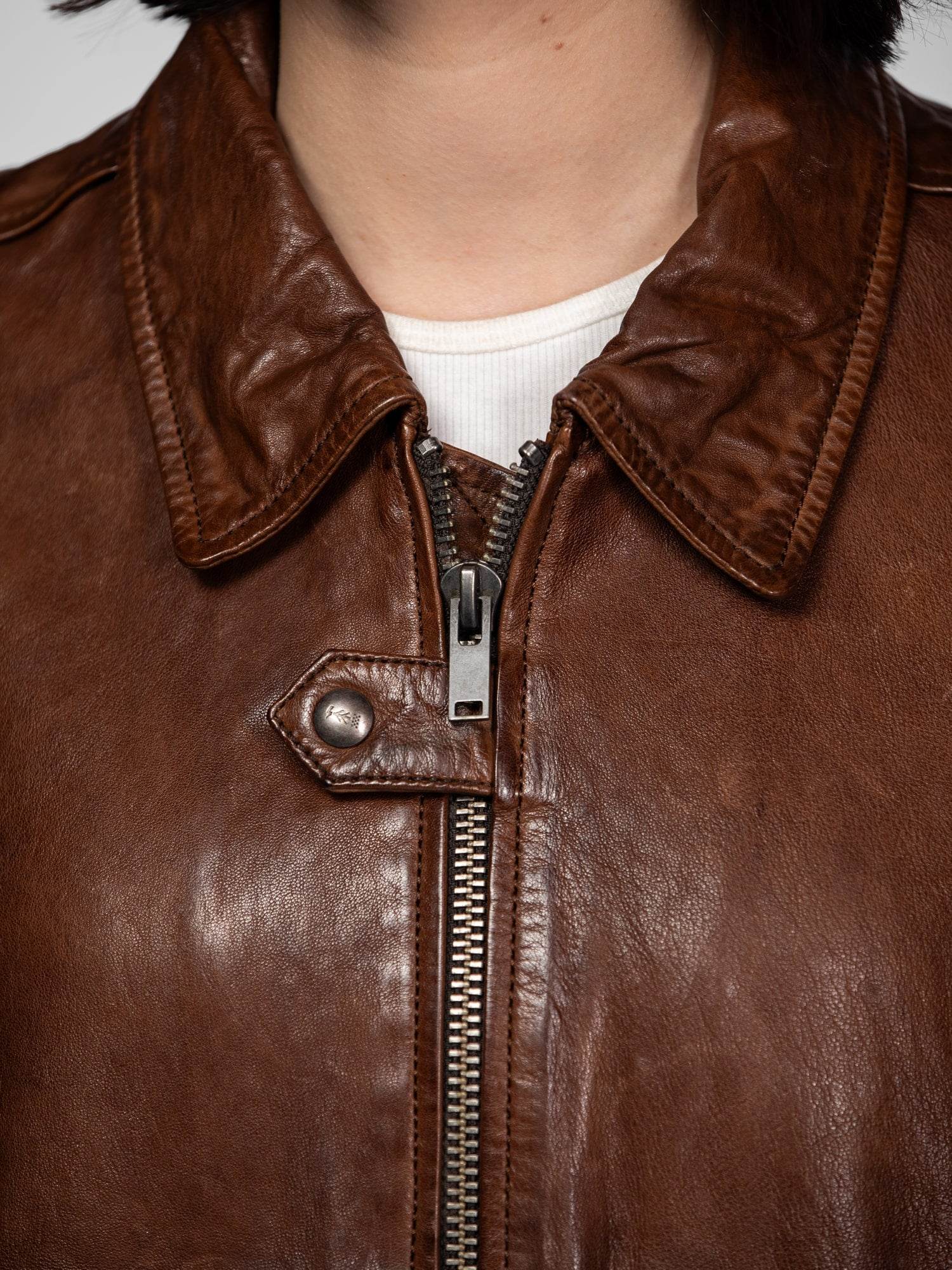Alicia - Veste aviateur cuir femme - Image 5