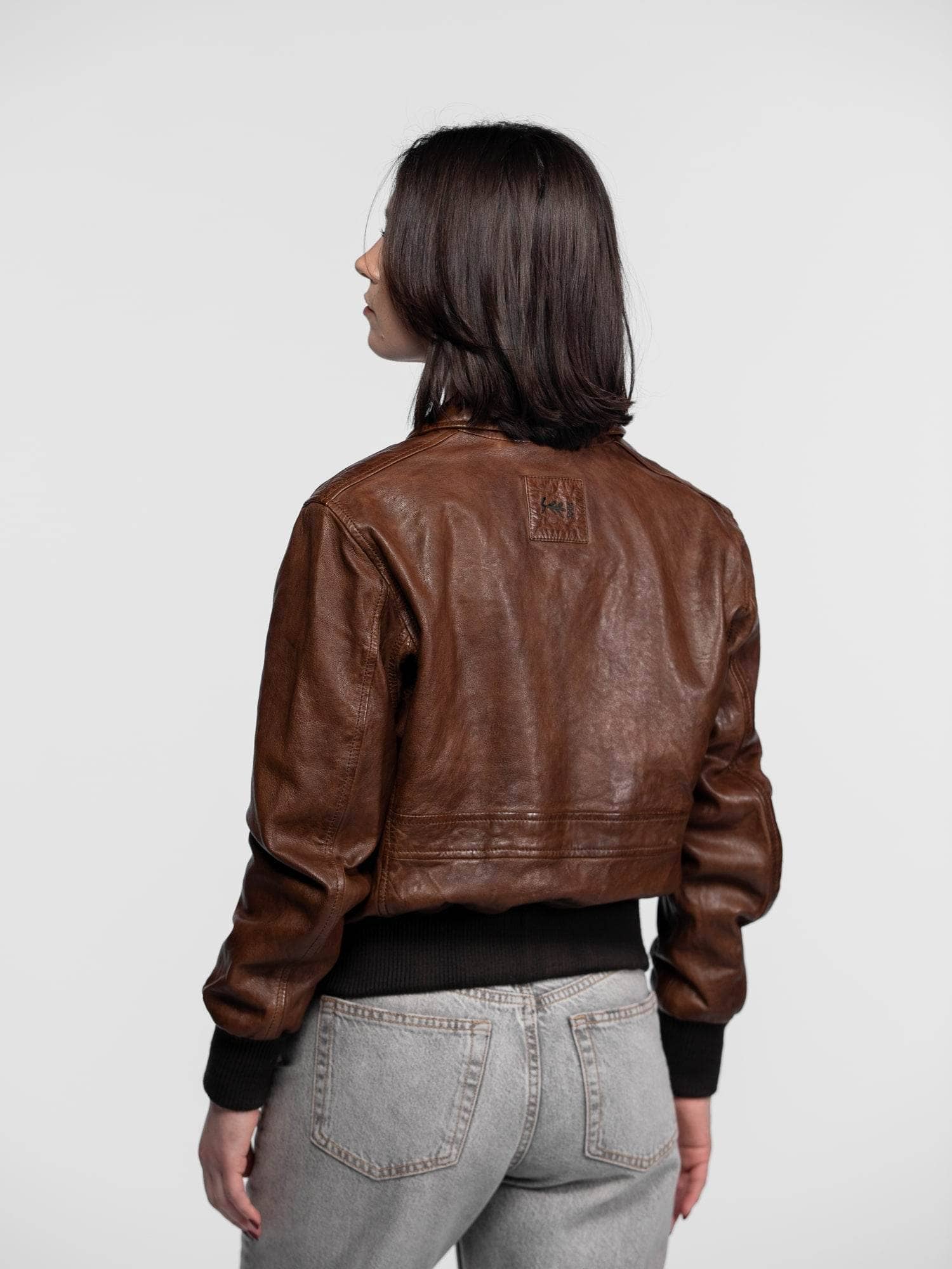 Alicia - Veste aviateur cuir femme - Image 6