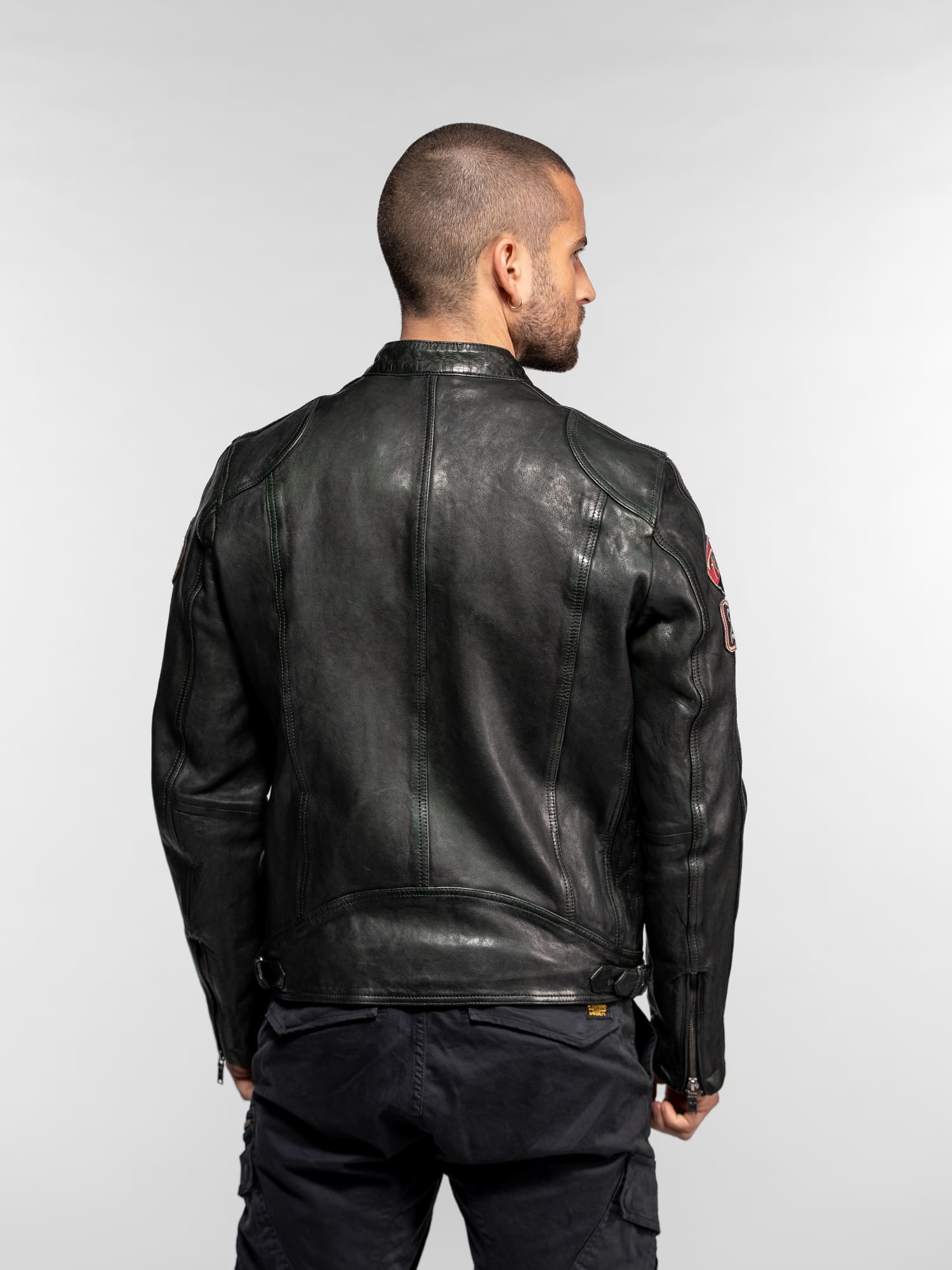 Aniak - Blouson cuir moto vintage - Image 14