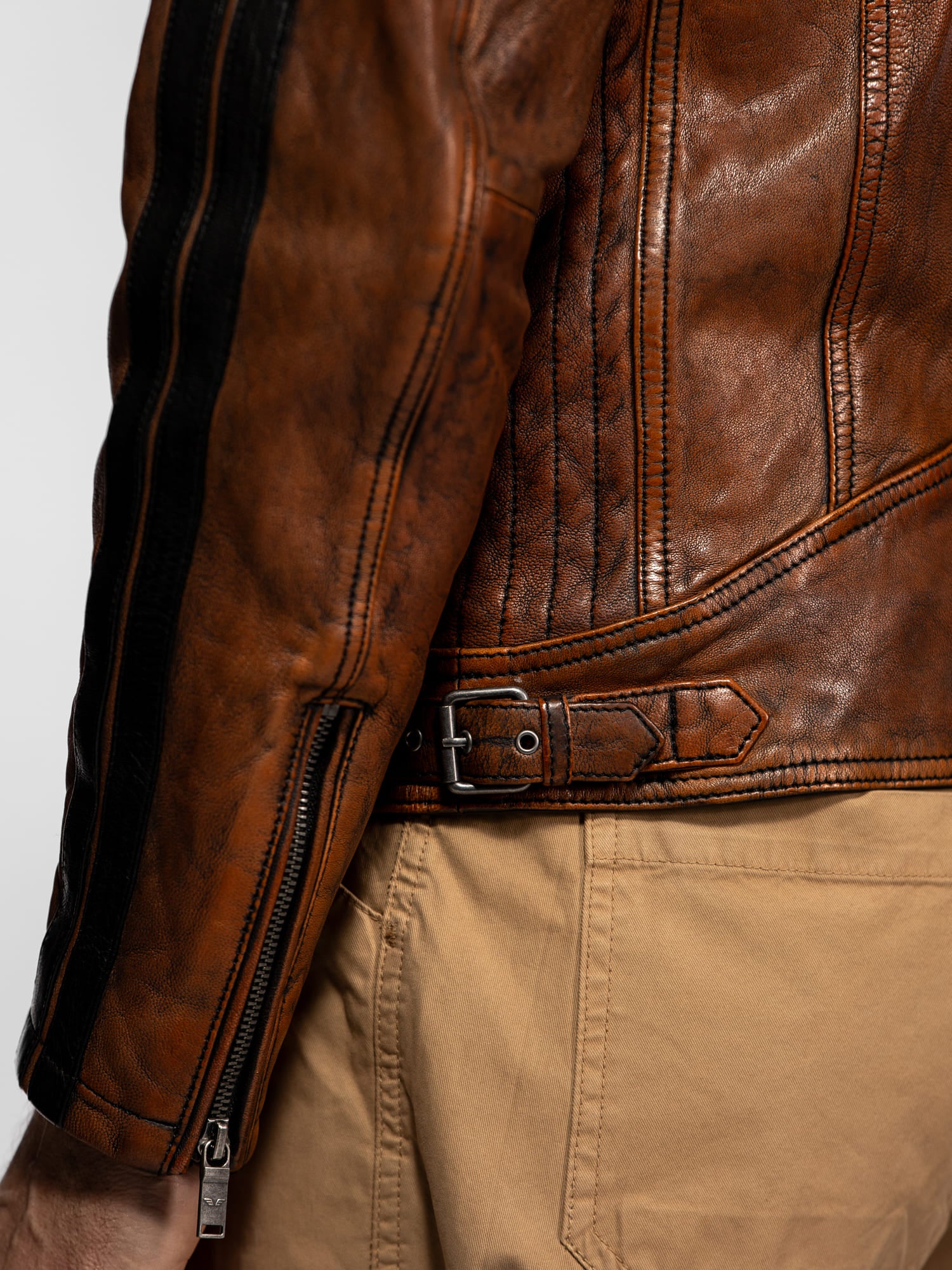 Aniak - Blouson cuir moto vintage - Image 21
