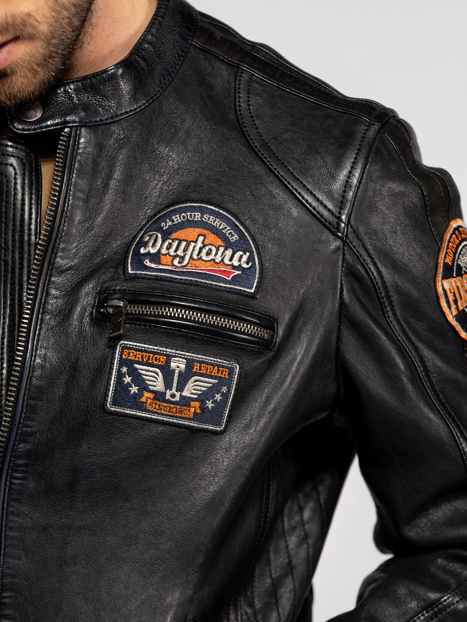 Aniak - Blouson cuir moto vintage - Image 25