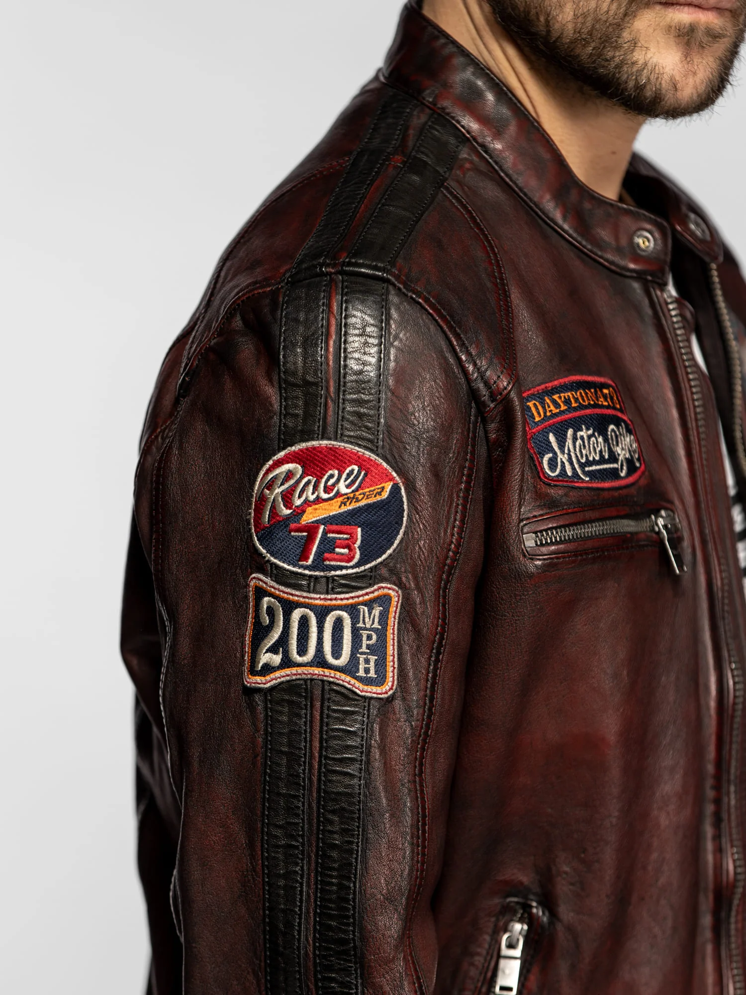 Aniak - Blouson cuir moto vintage - Image 3