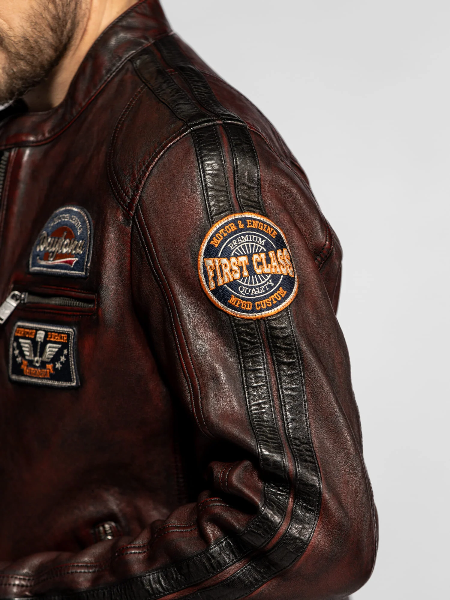 Aniak - Blouson cuir moto vintage - Image 4
