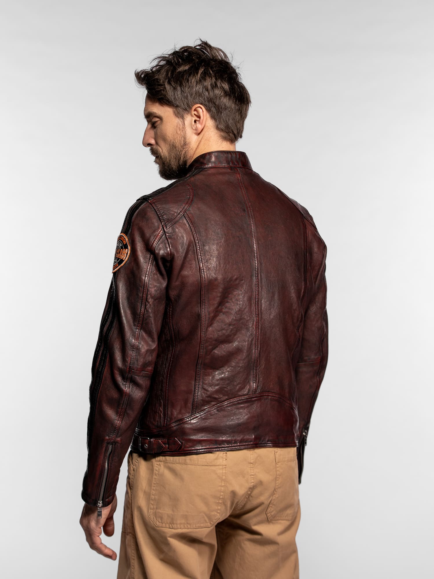 Aniak - Blouson cuir moto vintage - Image 8