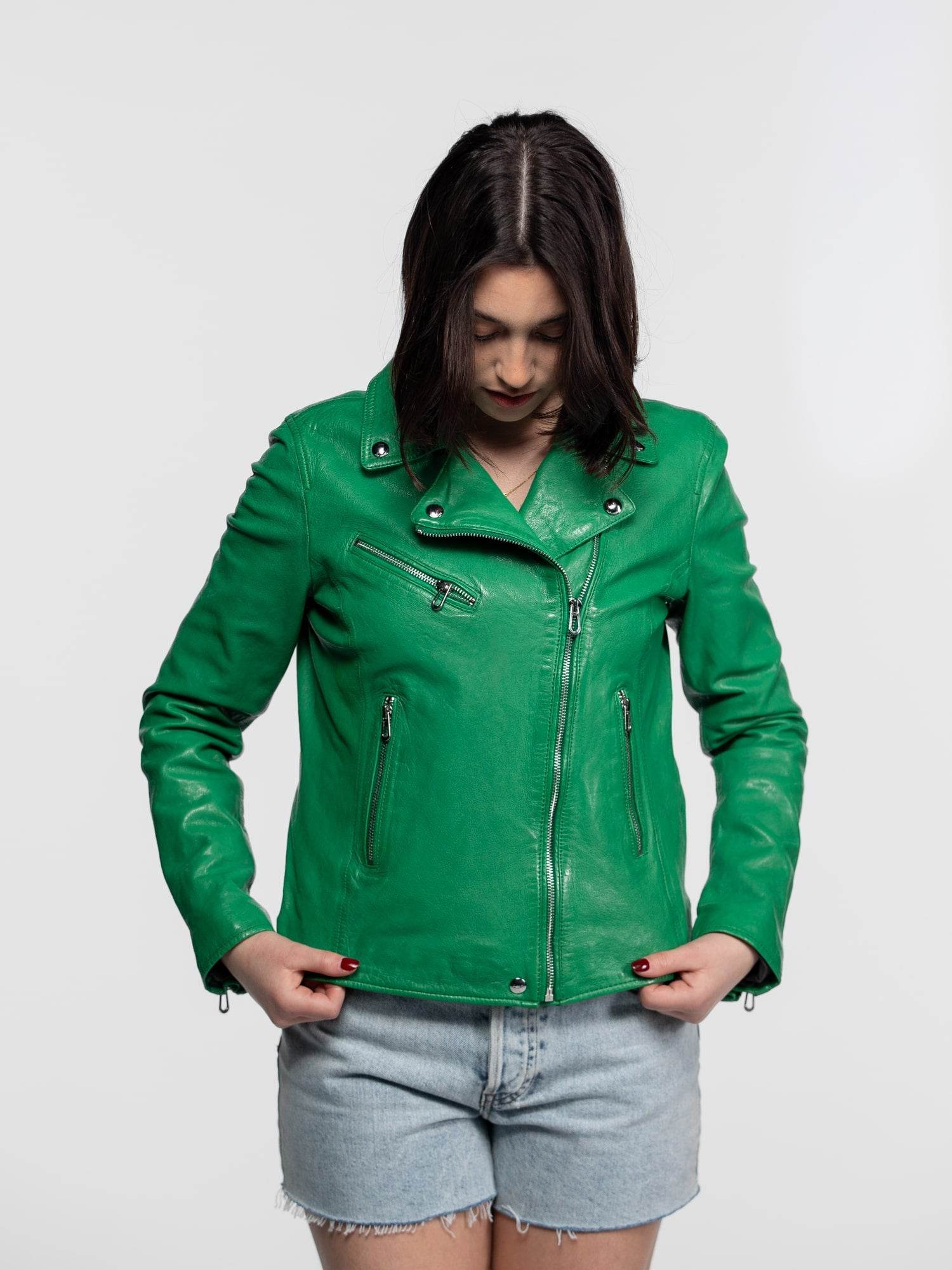 Anthea - Blouson biker cuir femme - Image 11