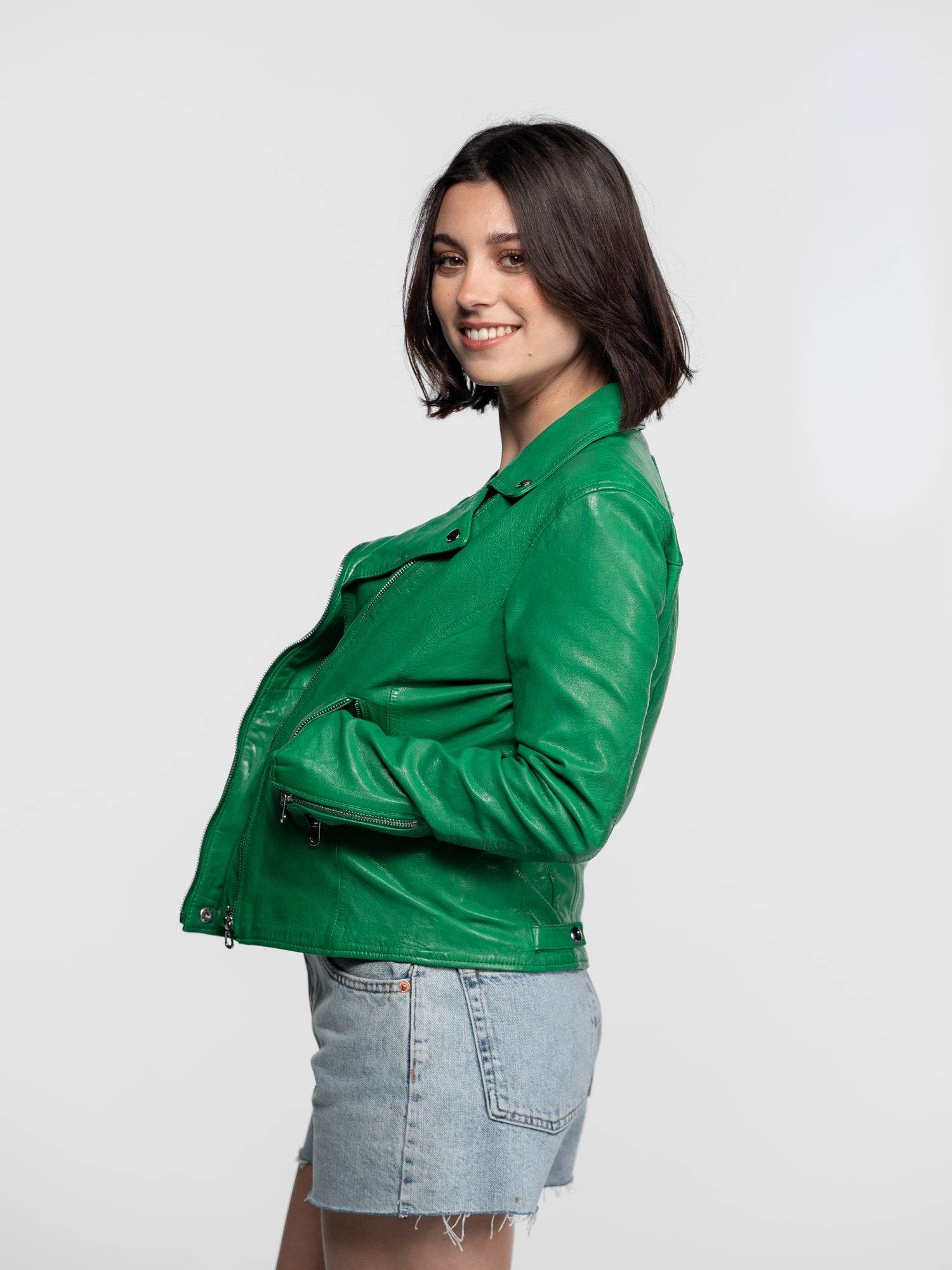Anthea - Blouson biker cuir femme - Image 12