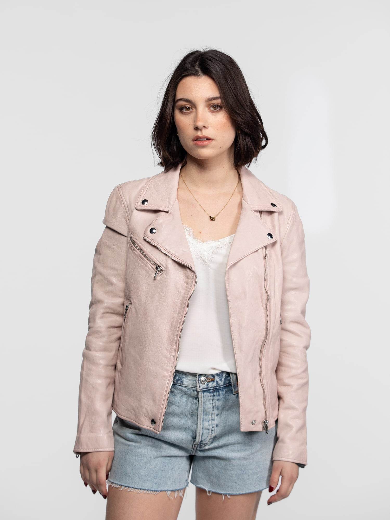 Anthea - Blouson biker cuir femme - Image 16
