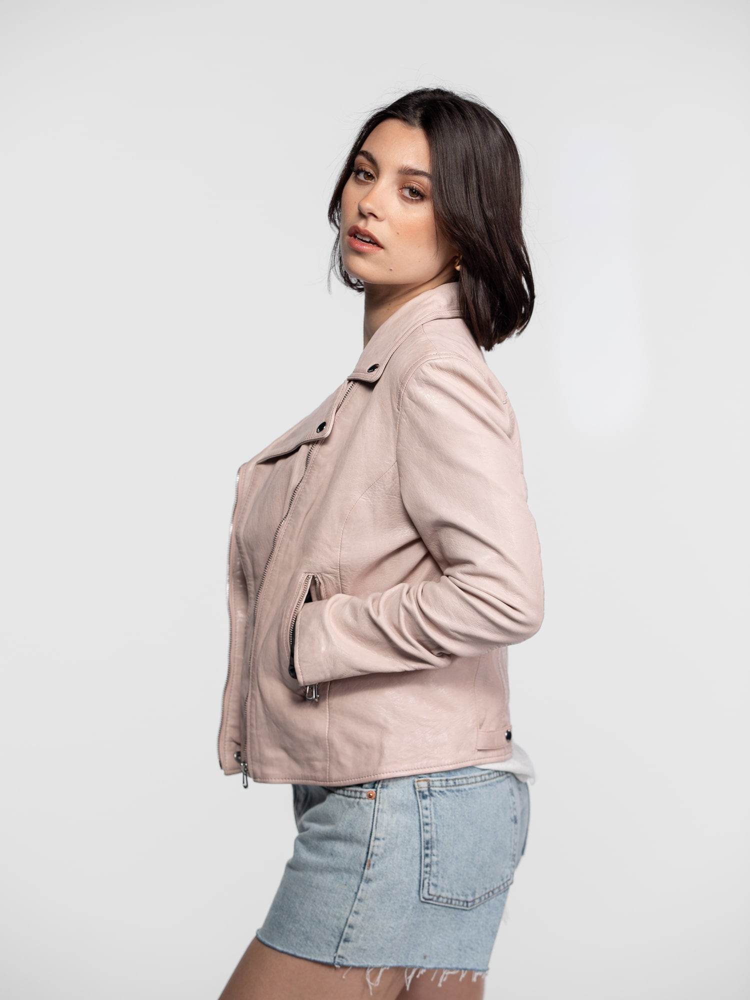 Anthea - Blouson biker cuir femme - Image 17