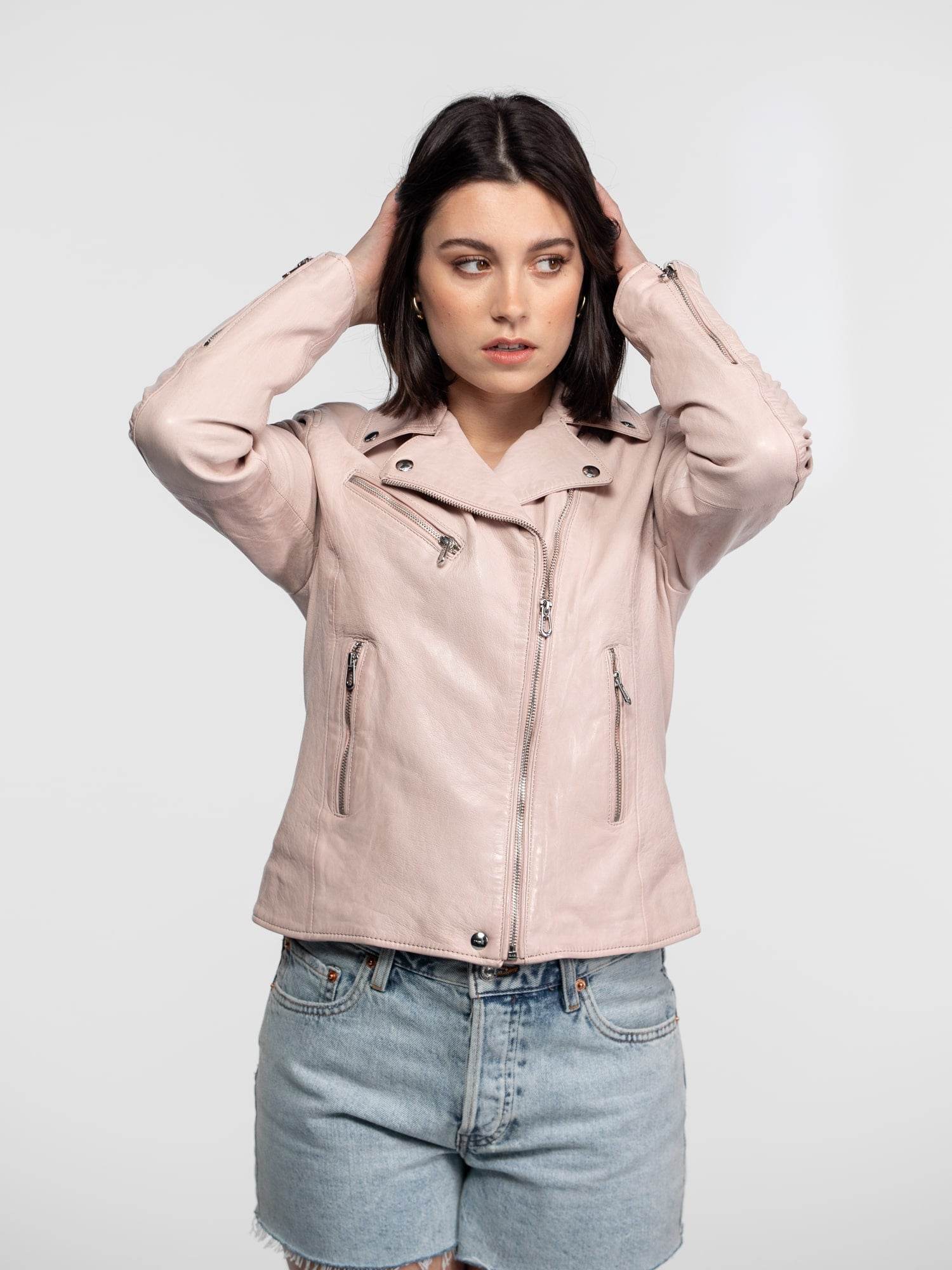 Anthea - Blouson biker cuir femme - Image 18