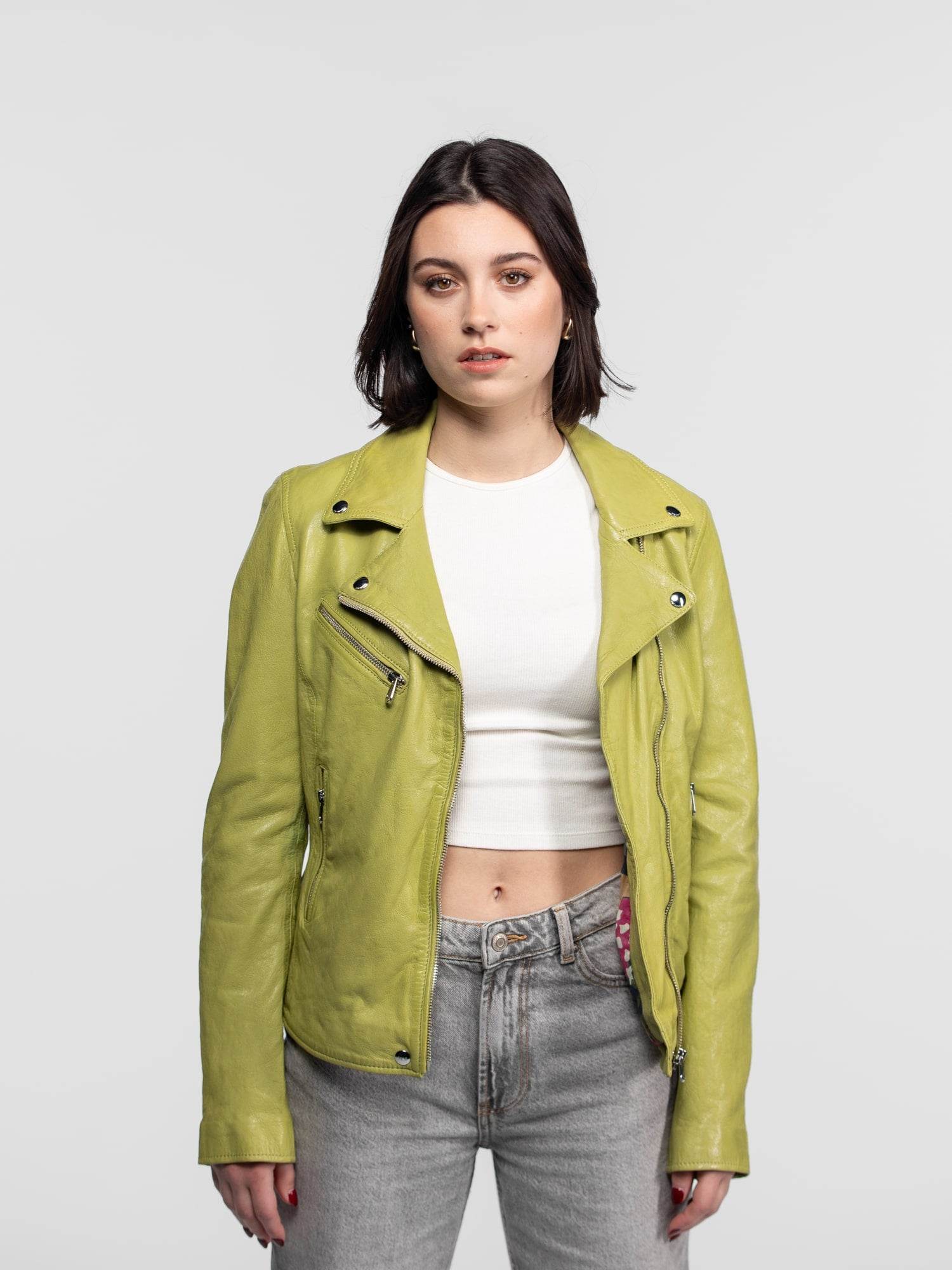 Anthea - Blouson biker cuir femme - Image 23