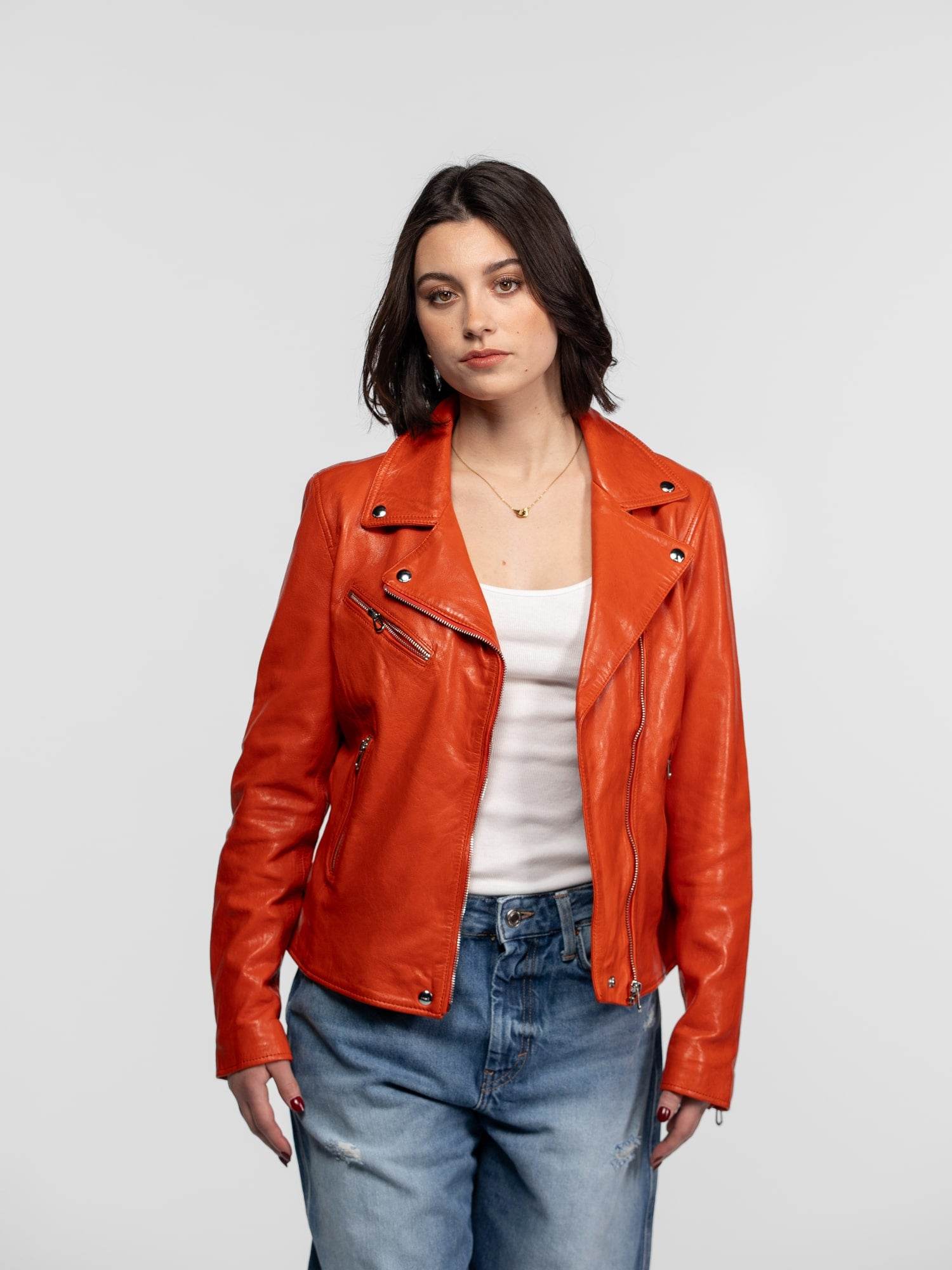 Anthea - Blouson biker cuir femme - Image 28