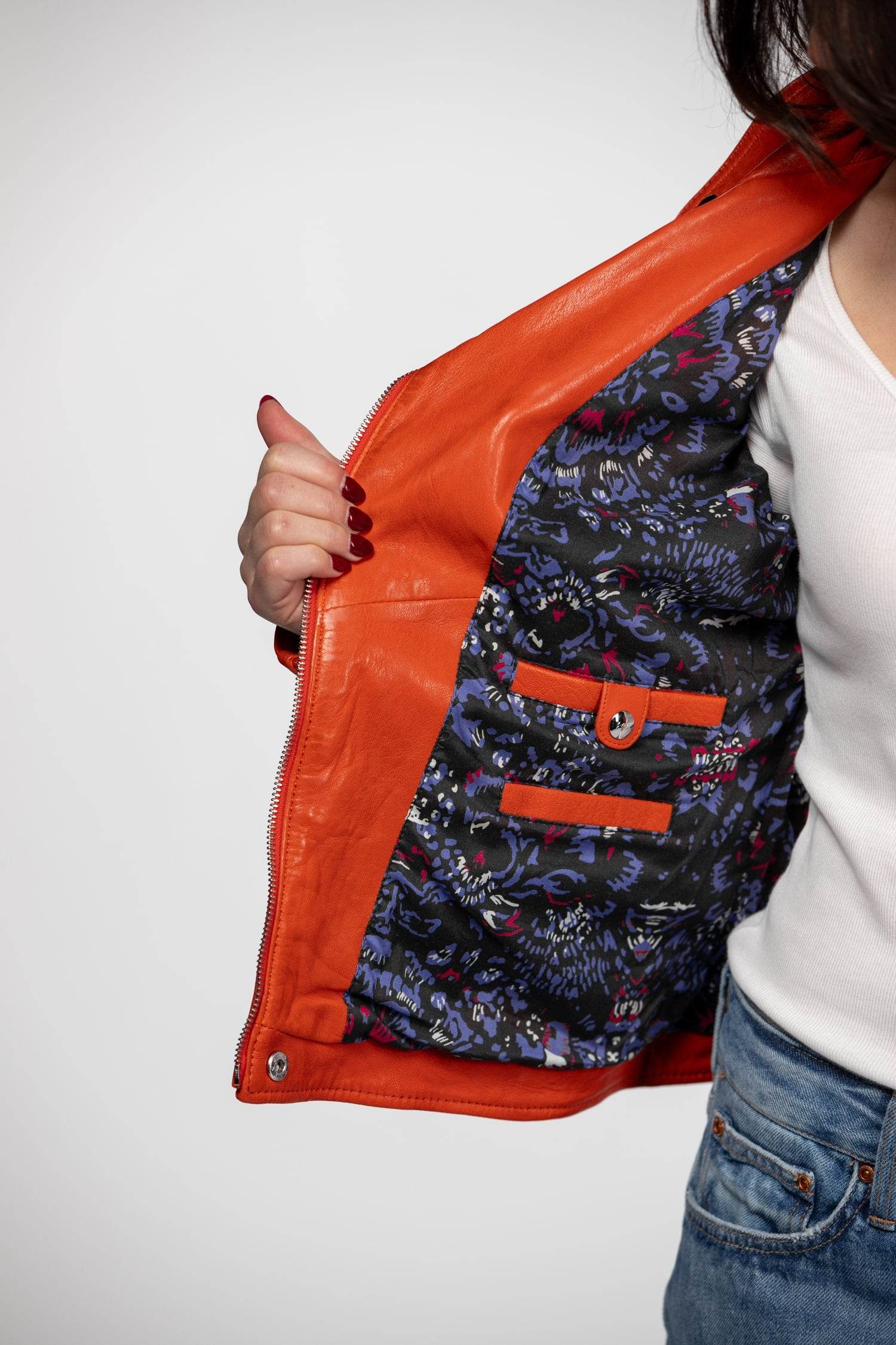 Anthea - Blouson biker cuir femme - Image 30