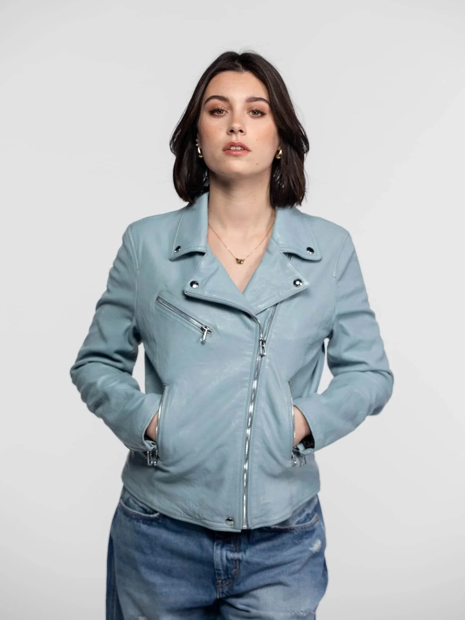 Anthea - Blouson biker cuir femme - Image 32