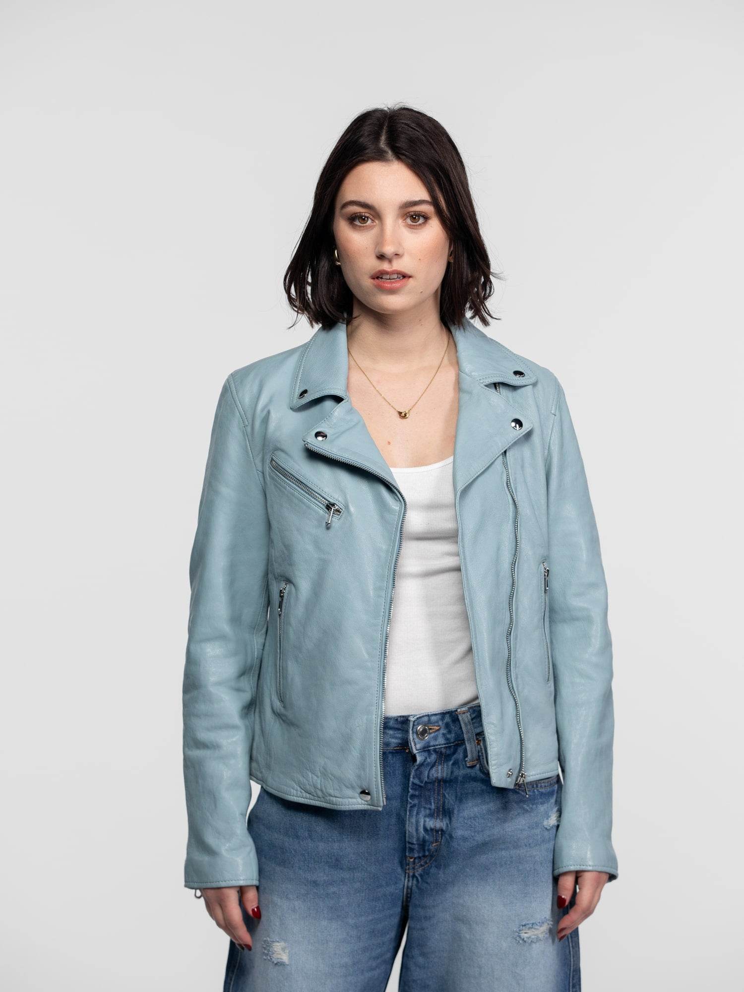 Anthea - Blouson biker cuir femme - Image 33