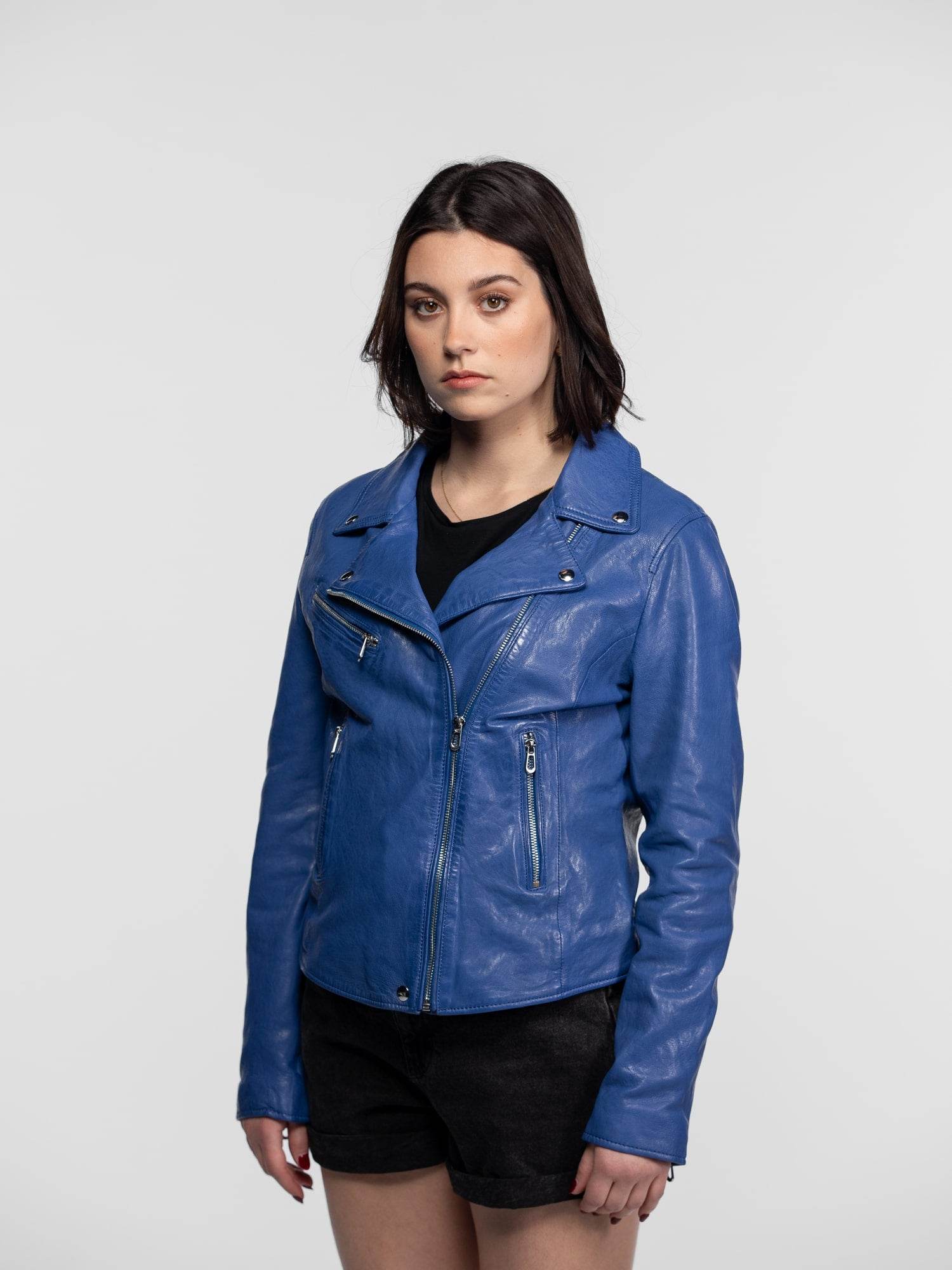 Anthea - Blouson biker cuir femme - Image 6