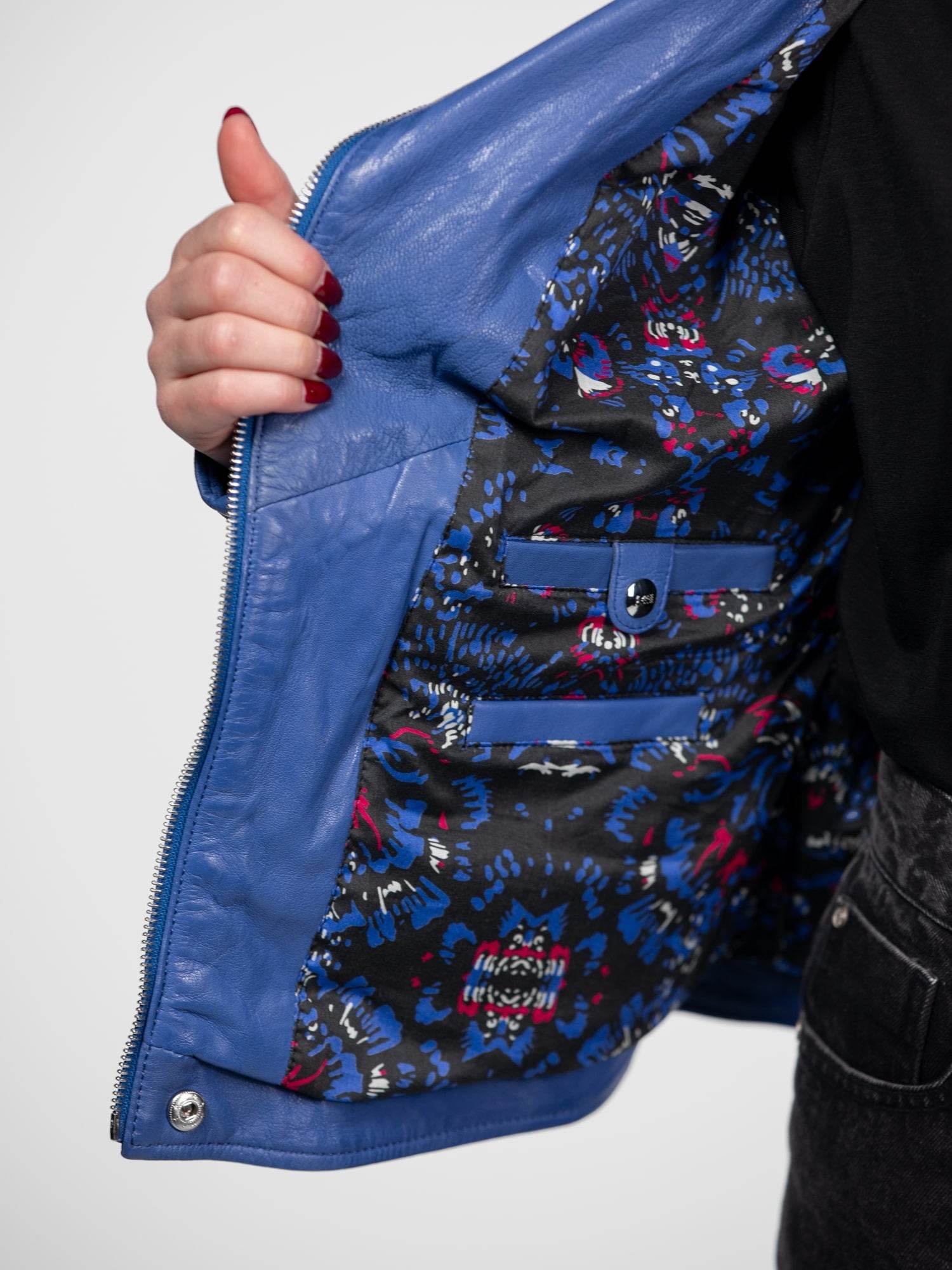 Anthea - Blouson biker cuir femme - Image 8
