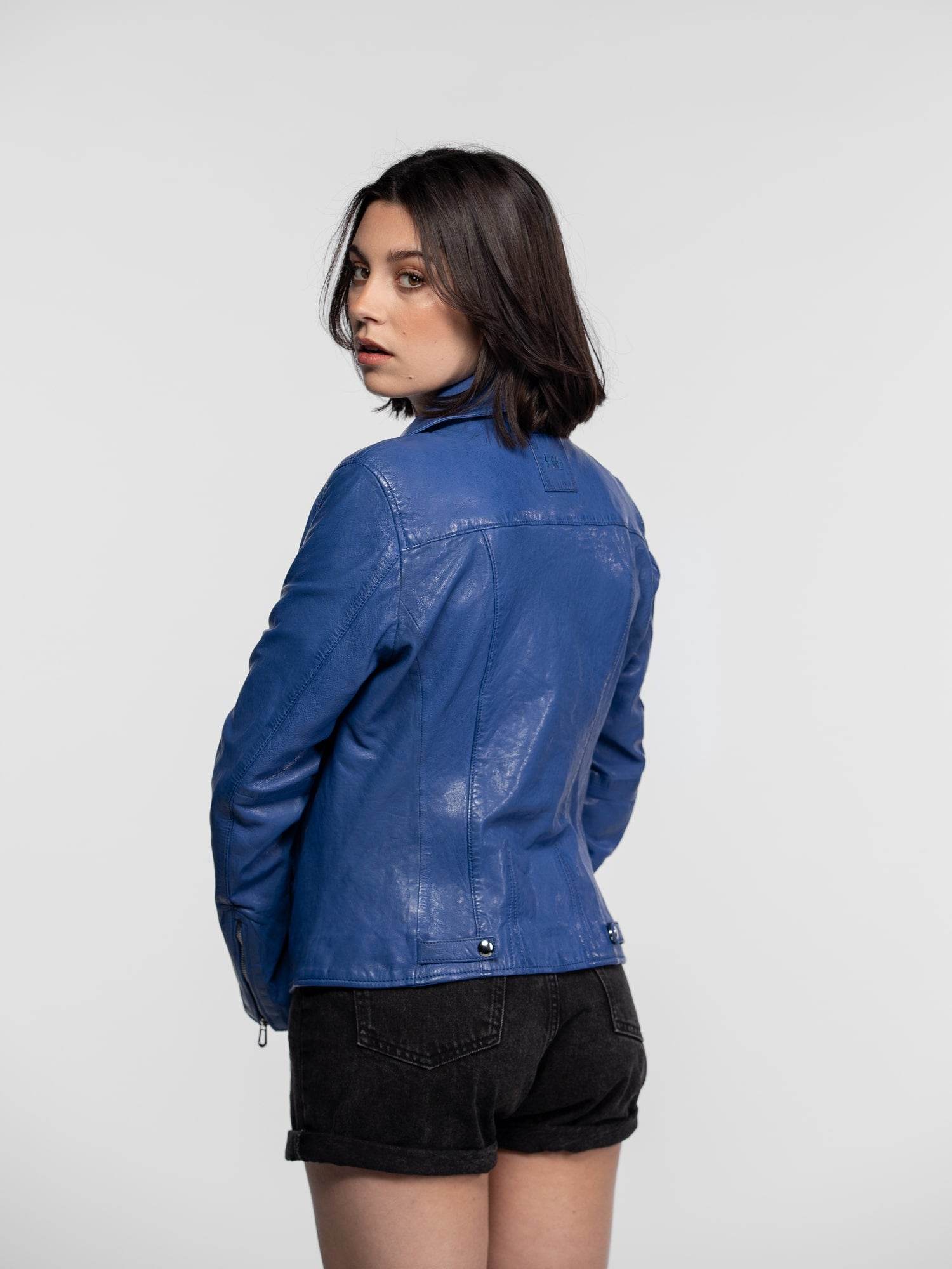 Anthea - Blouson biker cuir femme - Image 9