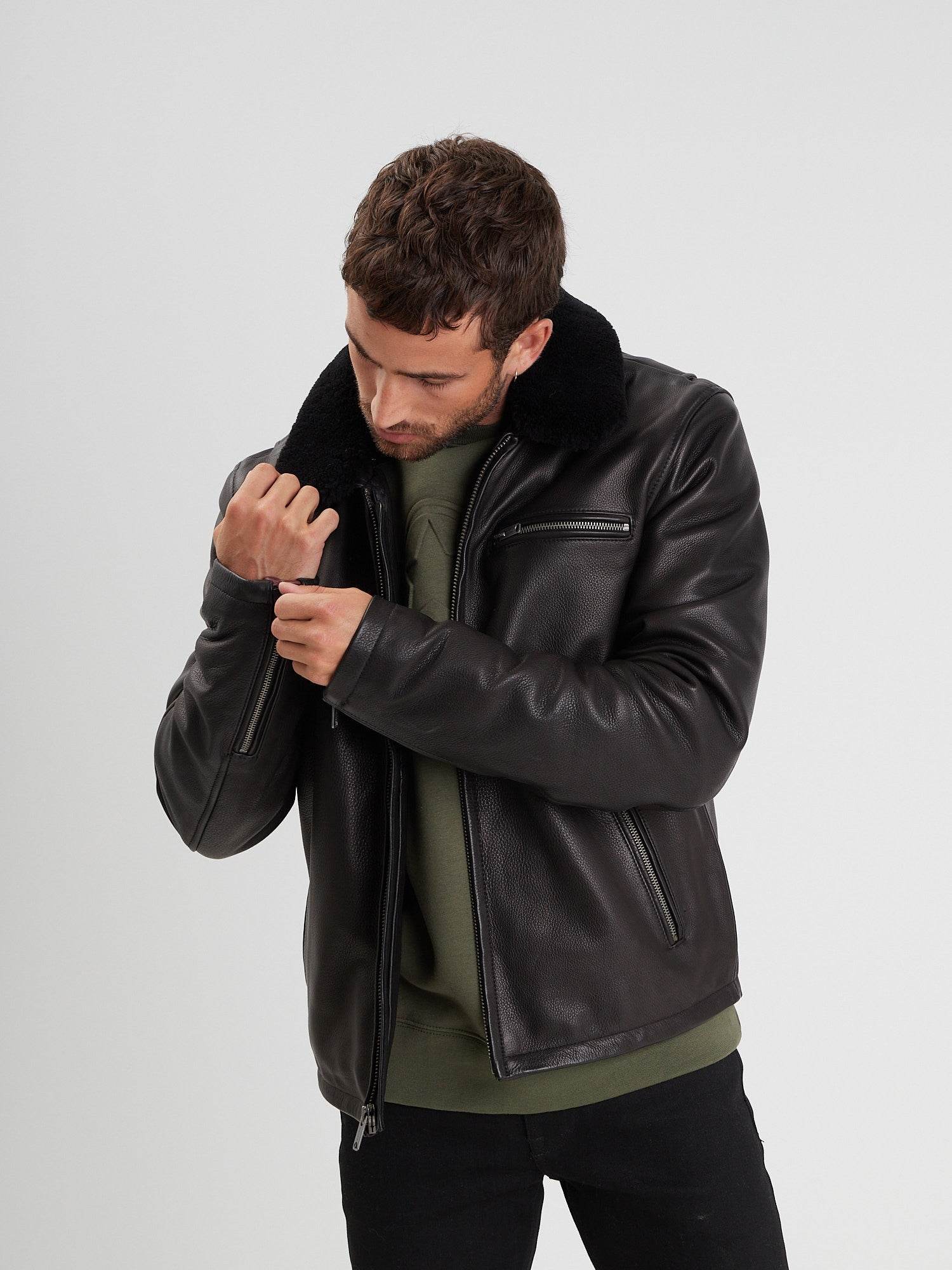 Asphalt - Blouson cuir aviateur homme - Image 4