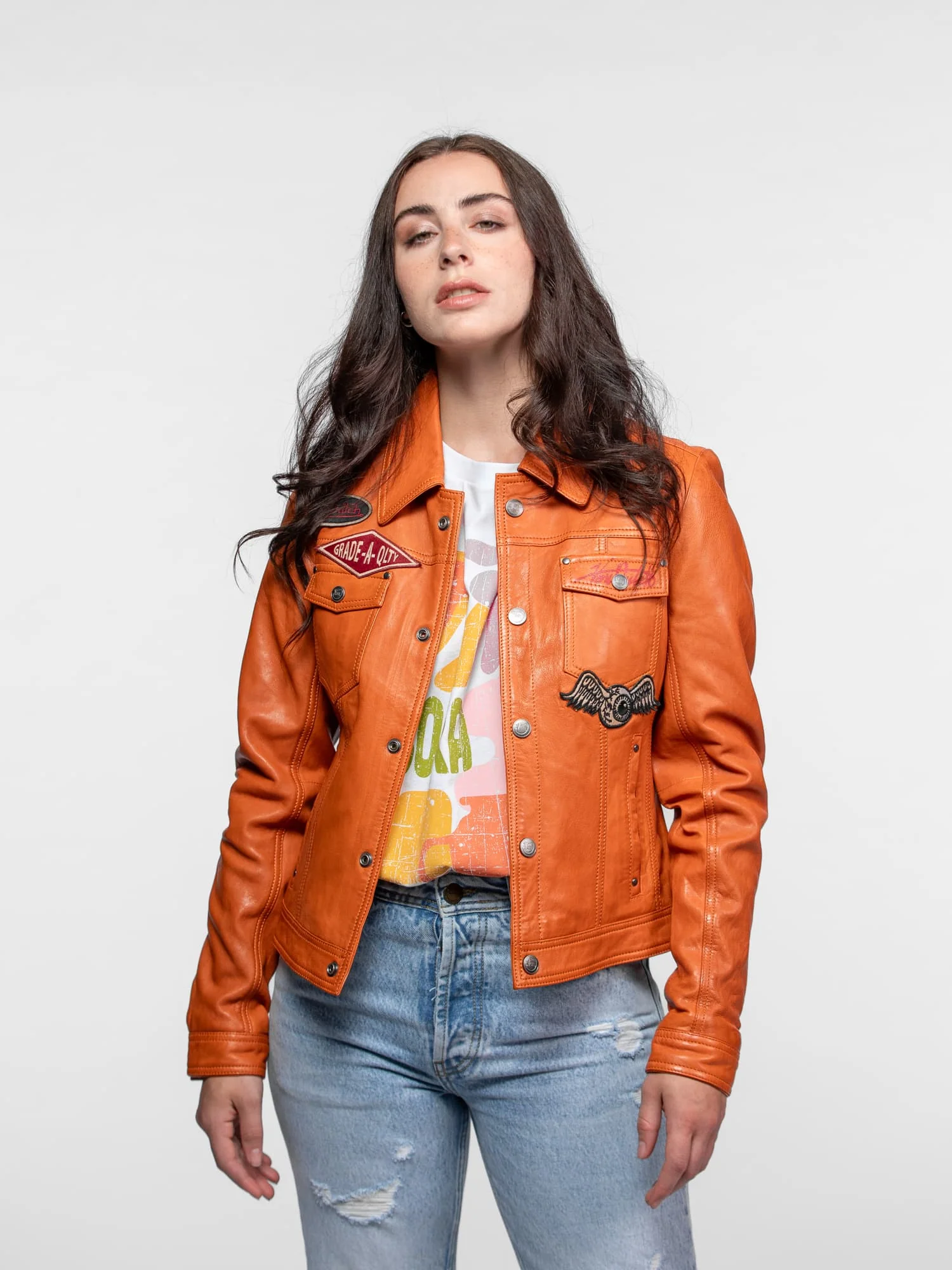 Asya - Veste cuir vintage femme - Image 4