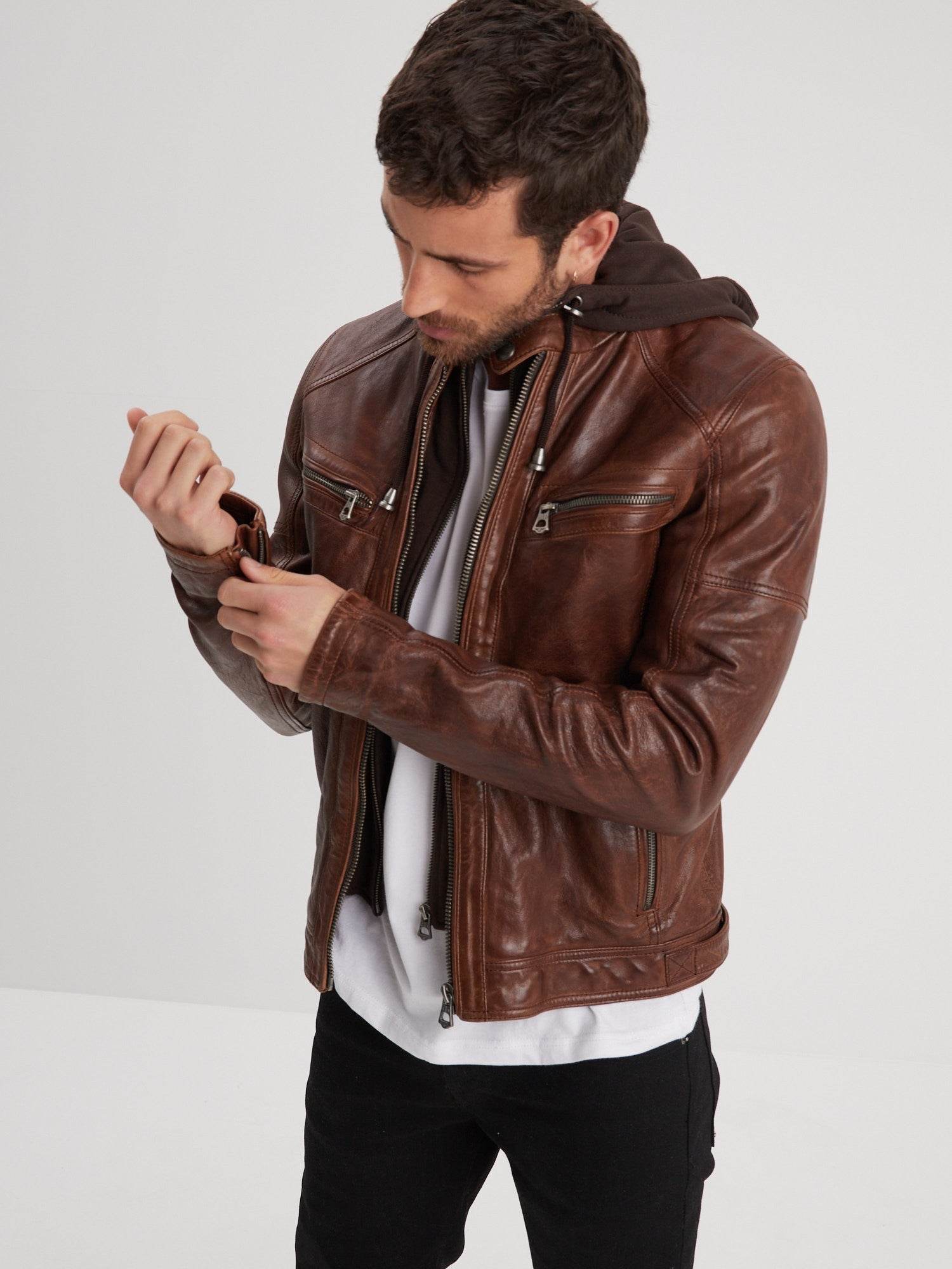 Bishop - Blouson vintage cuir homme - Image 9