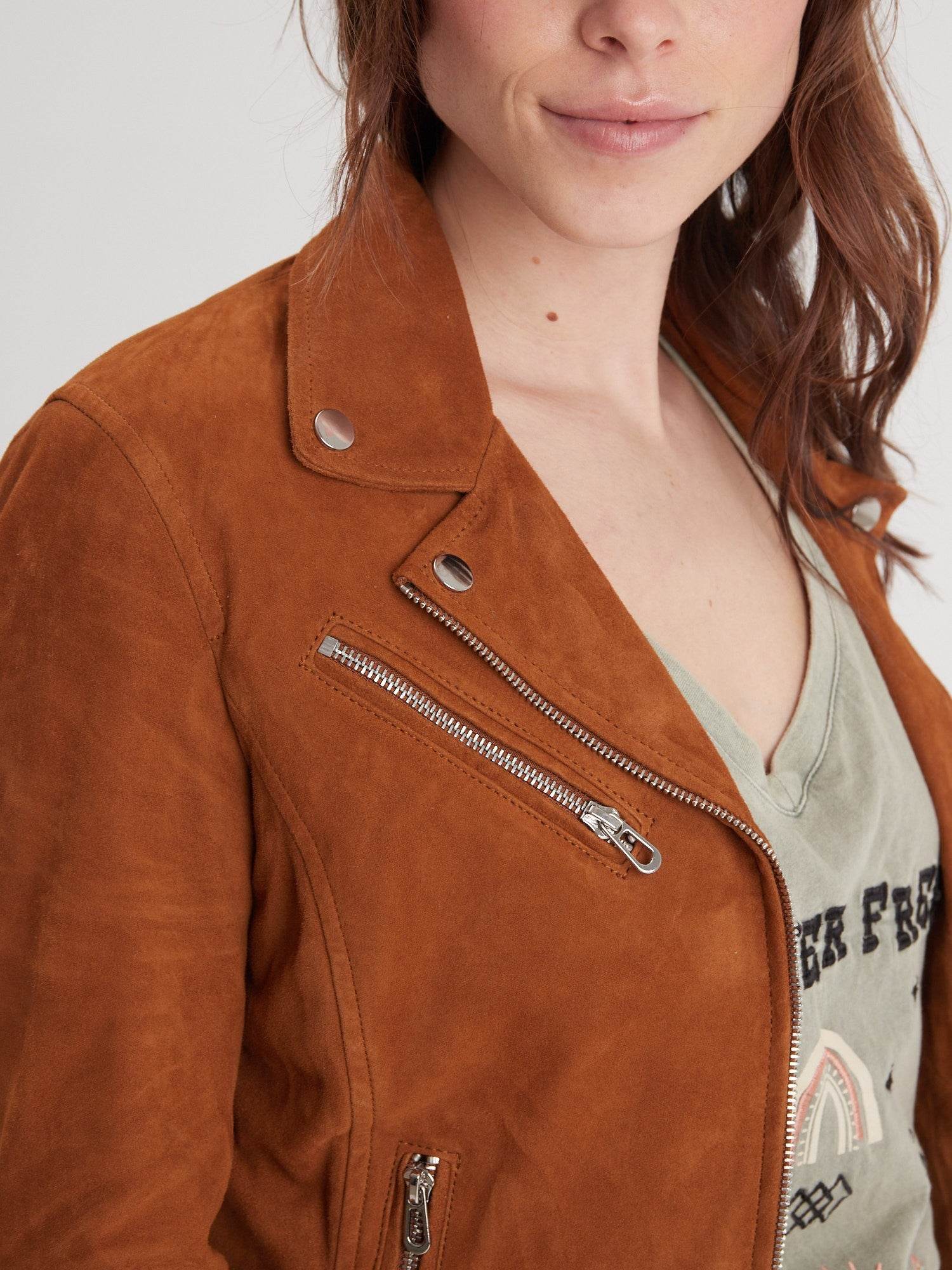 Bonita suede - Blouson rétro cuir femme - Image 17