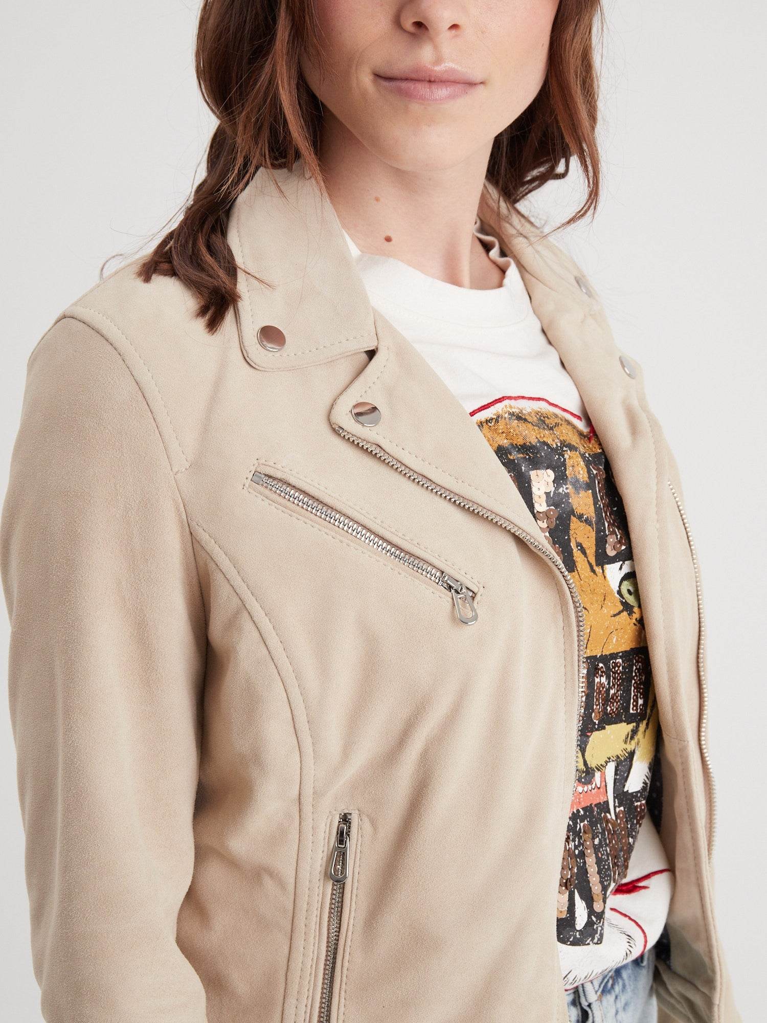 Bonita suede - Blouson rétro cuir femme - Image 3