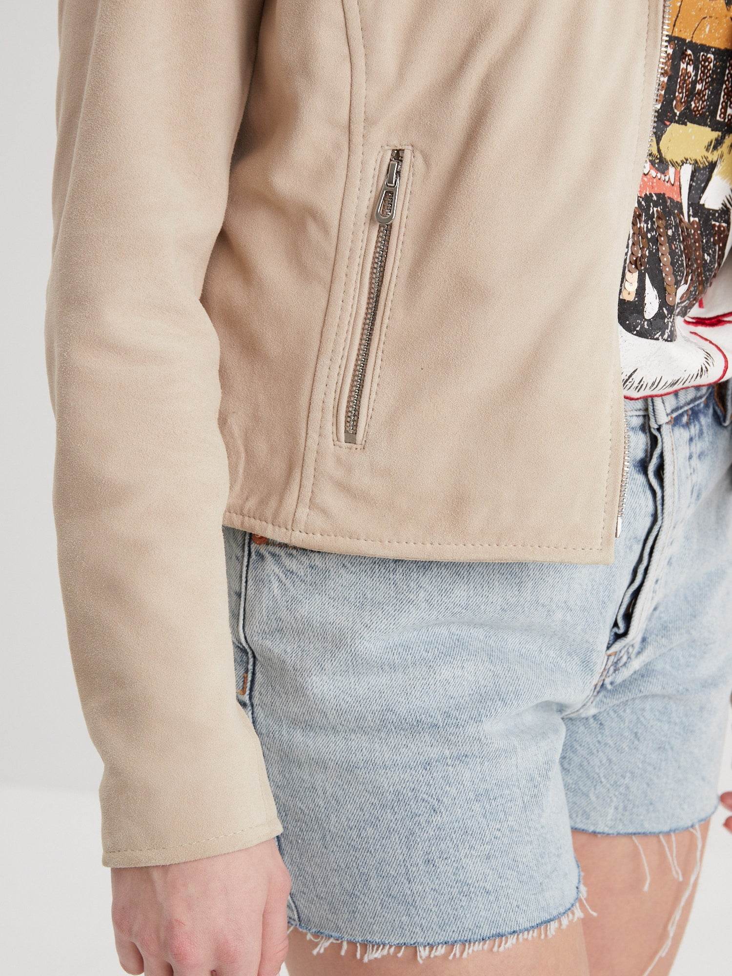 Bonita suede - Blouson rétro cuir femme - Image 5