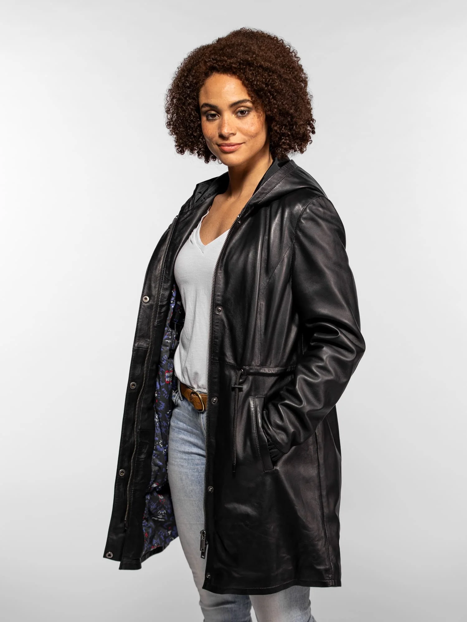 Bonnie - Manteau cuir femme - Image 3