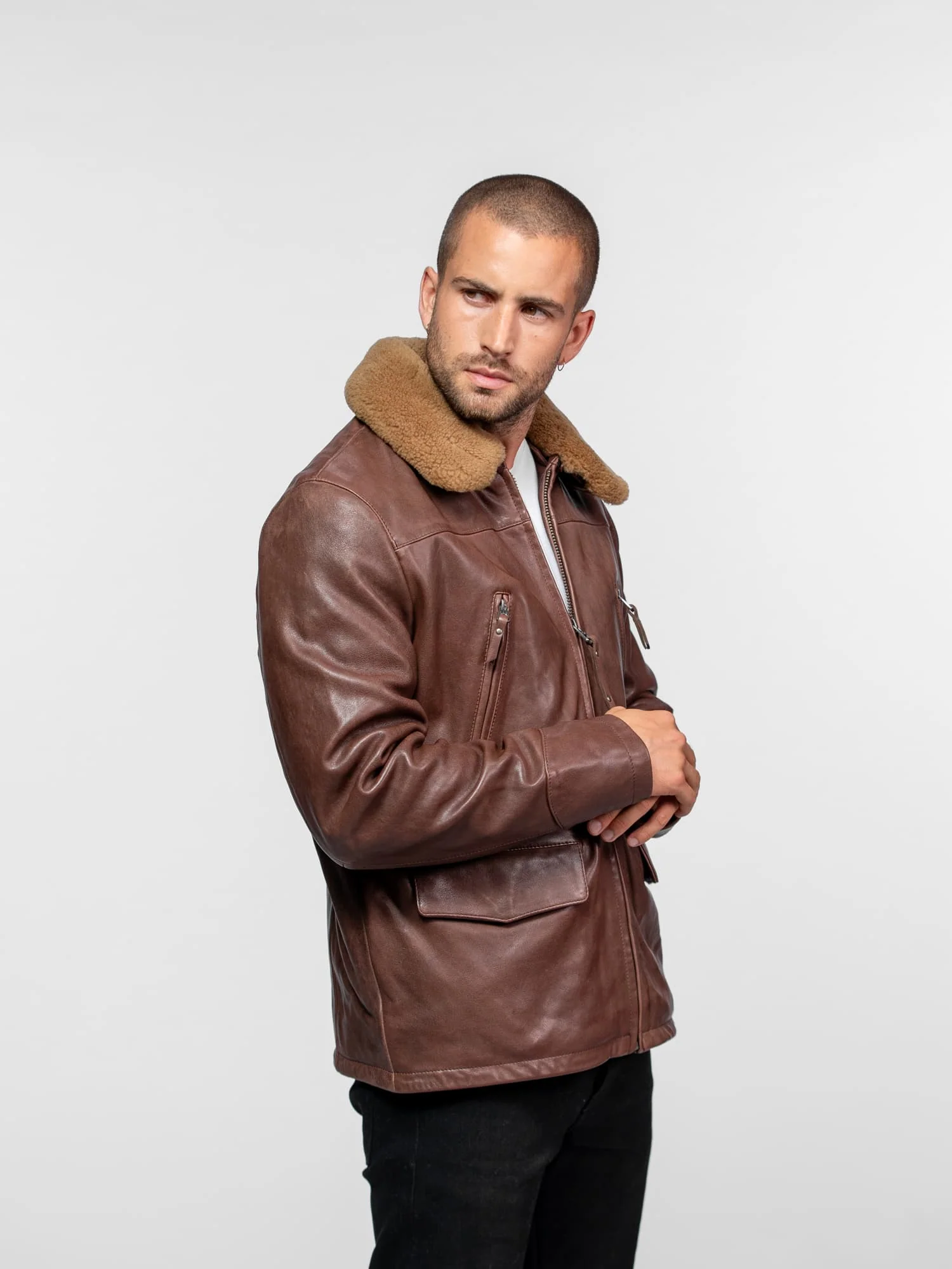 Browning - Veste aviateur en cuir - Image 3