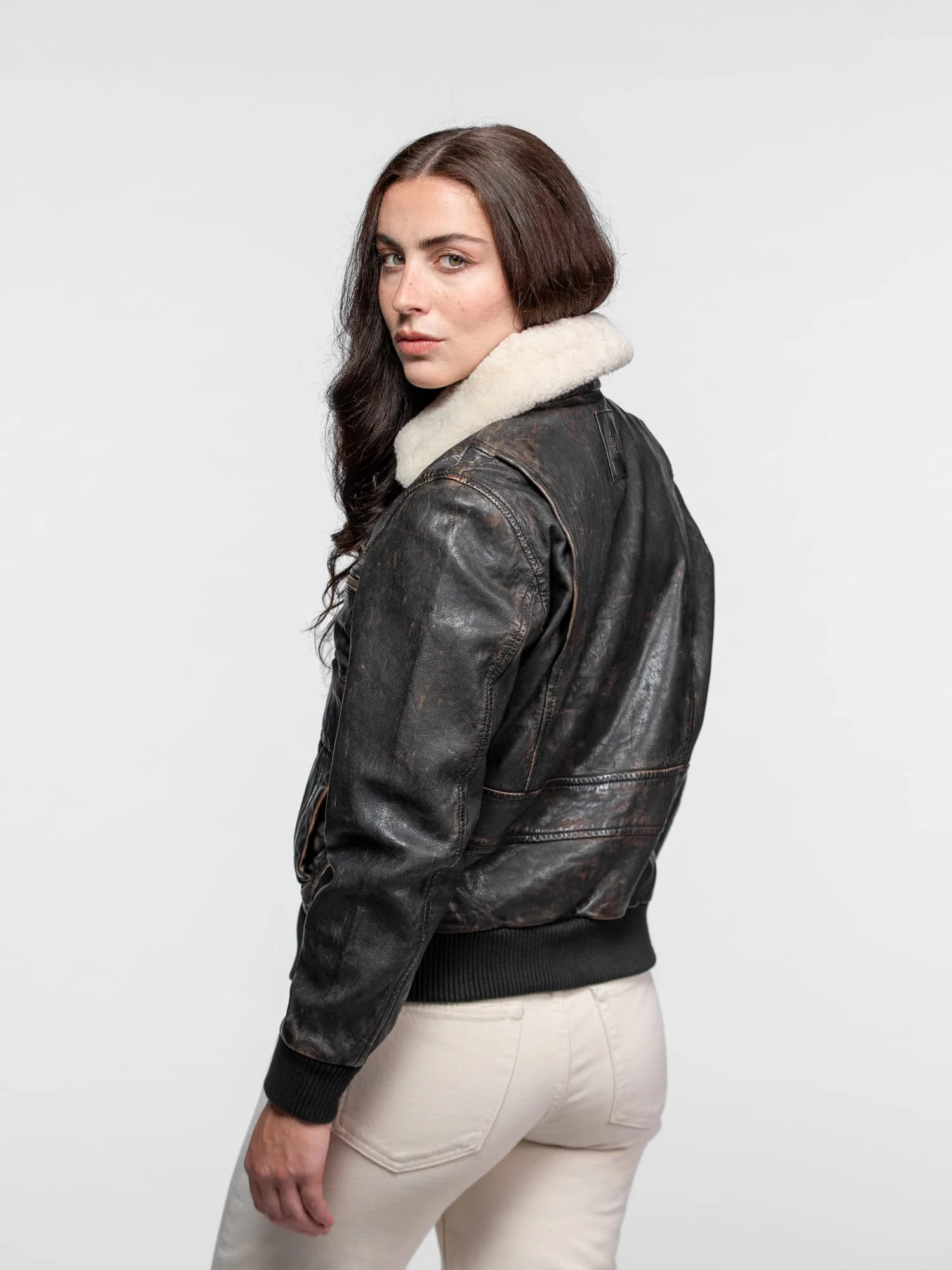Butler - Blouson aviateur cuir femme - Image 5