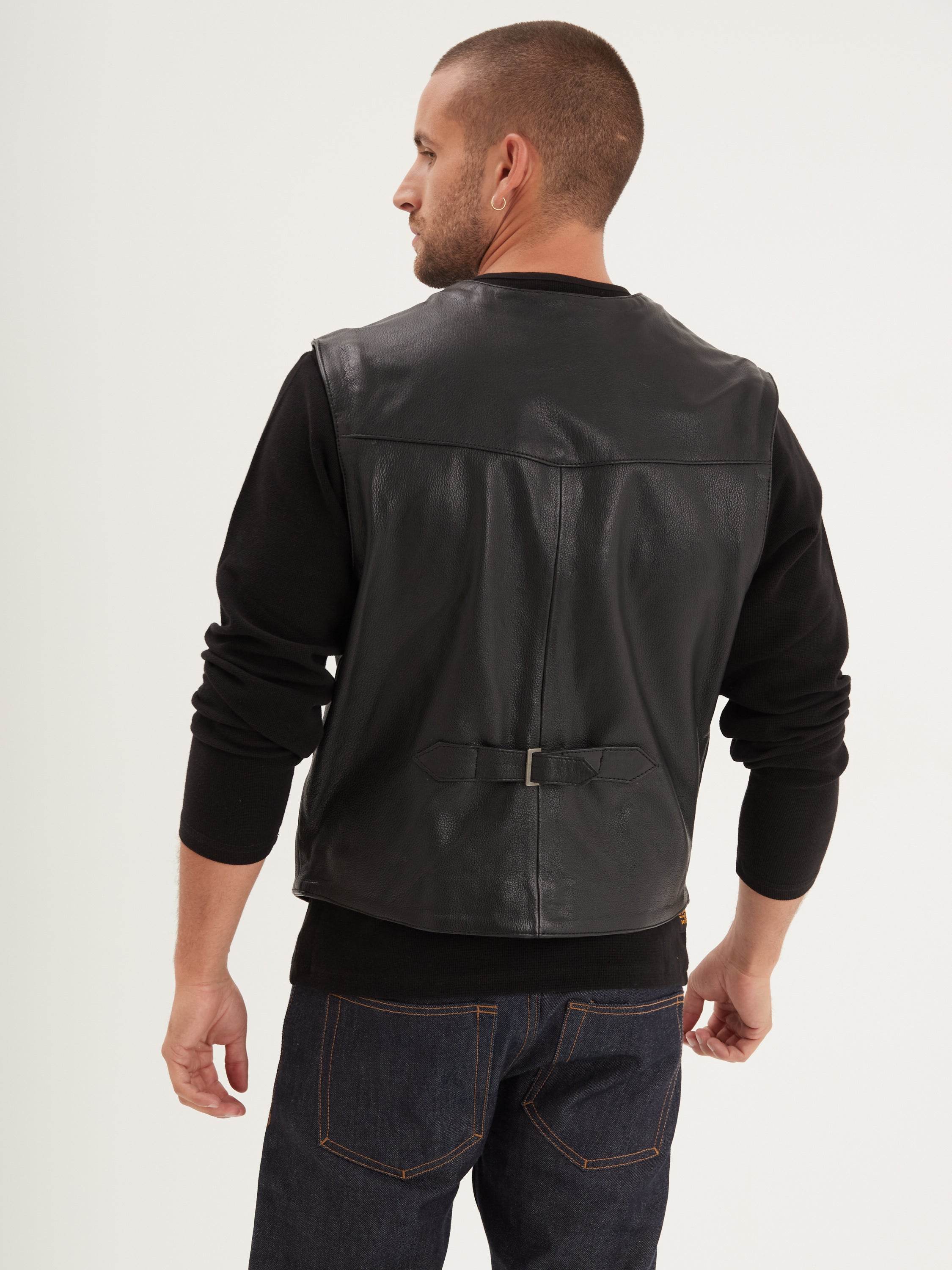 Cafe vest - Gilet cuir homme - Image 3