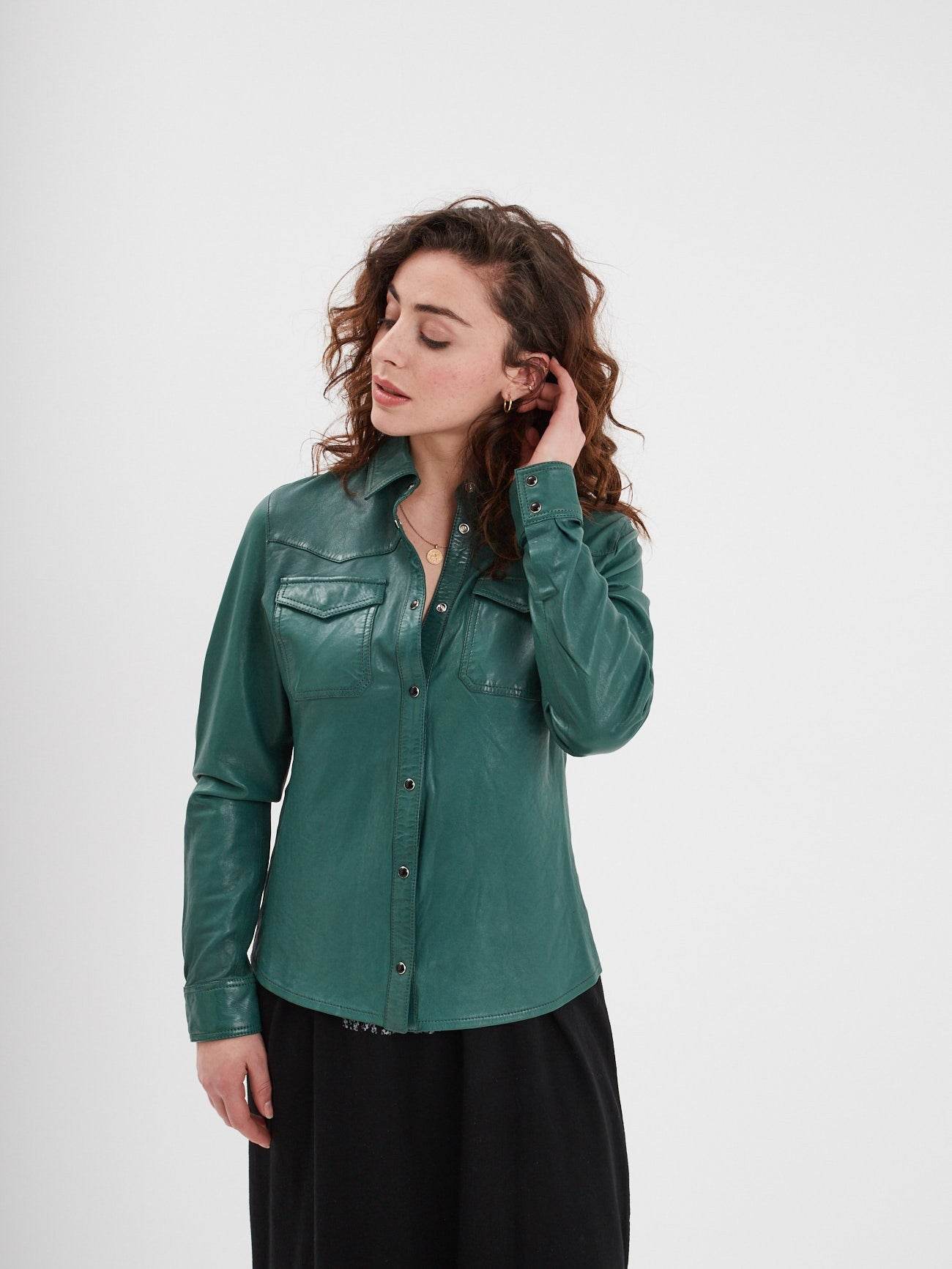 Cecilia - Chemise cuir femme - Image 7