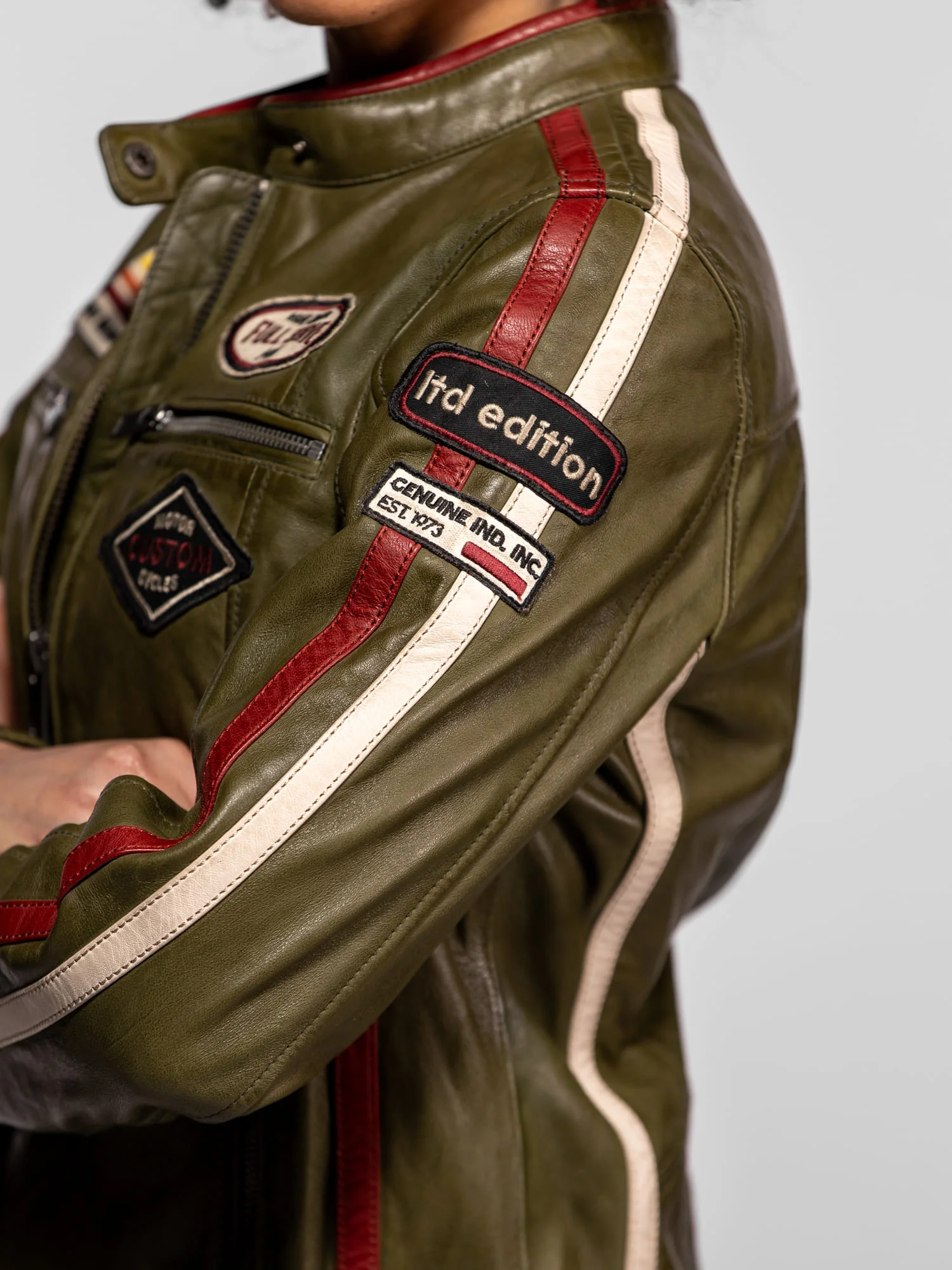 Christina - Blouson cuir moto femme - Image 12
