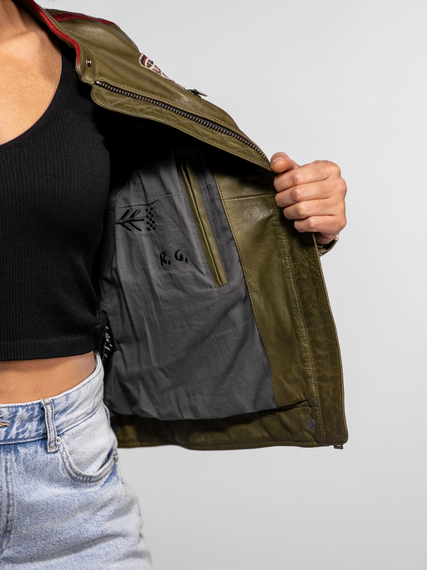 Christina - Blouson cuir moto femme - Image 15