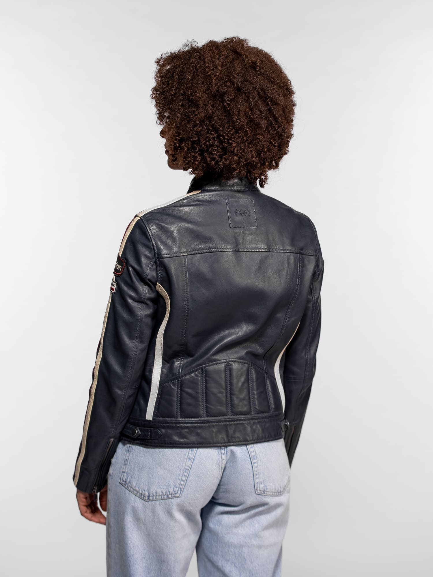 Christina - Blouson cuir moto femme - Image 20