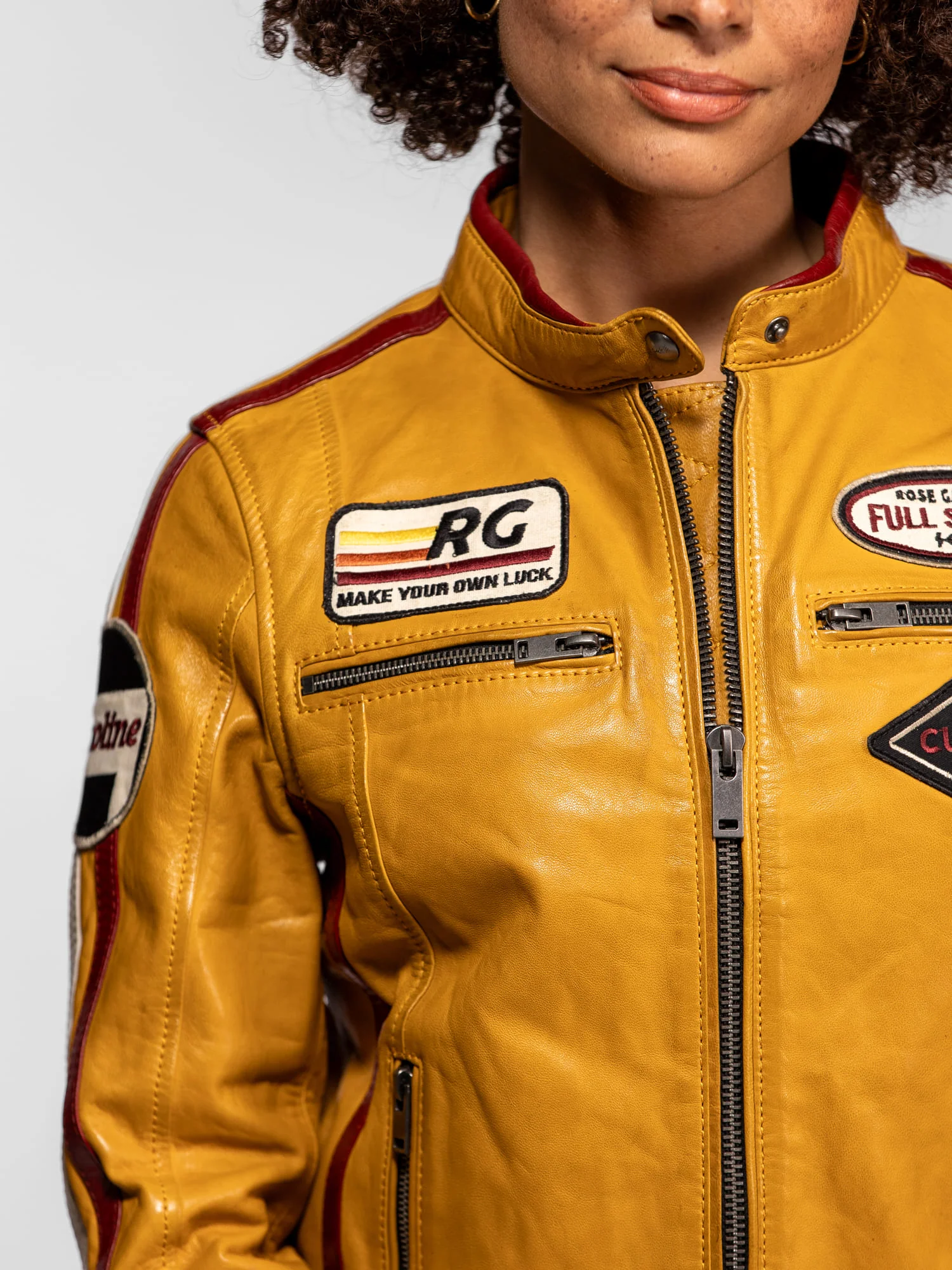 Christina - Blouson cuir moto femme - Image 23