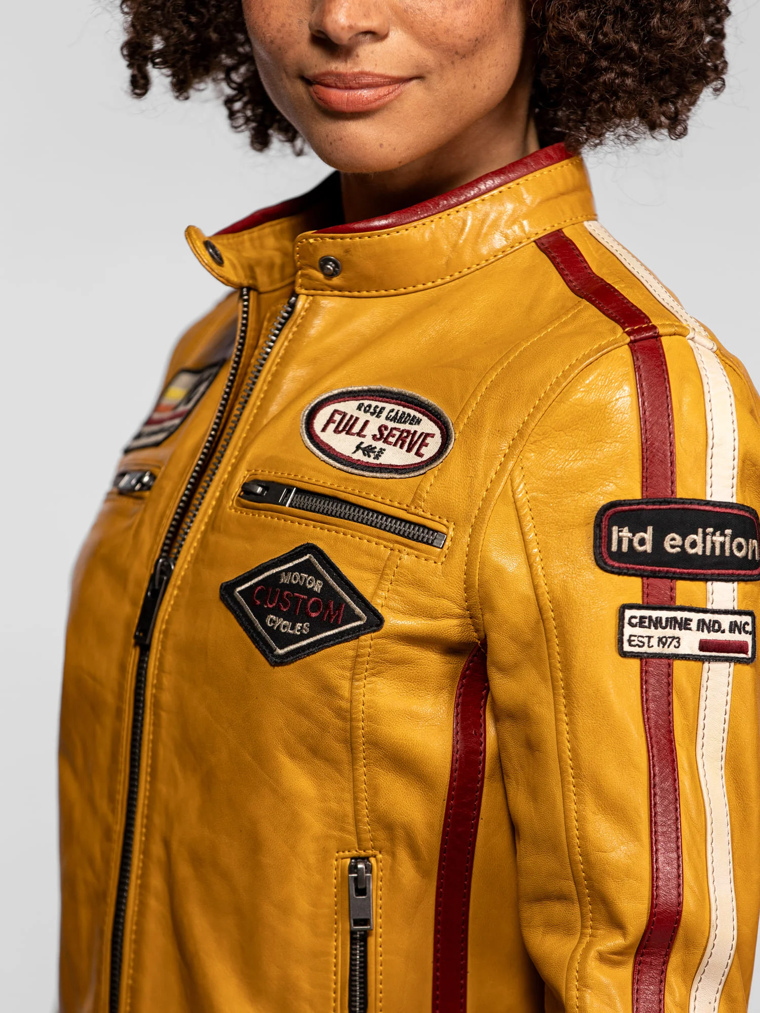 Christina - Blouson cuir moto femme - Image 24
