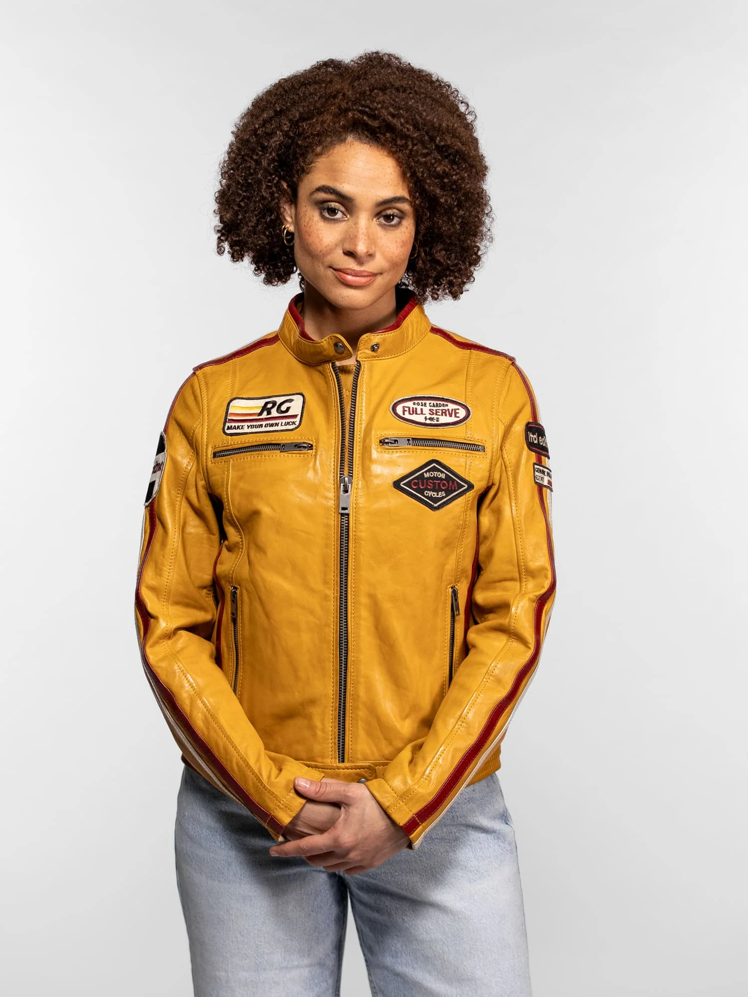 Christina - Blouson cuir moto femme - Image 25
