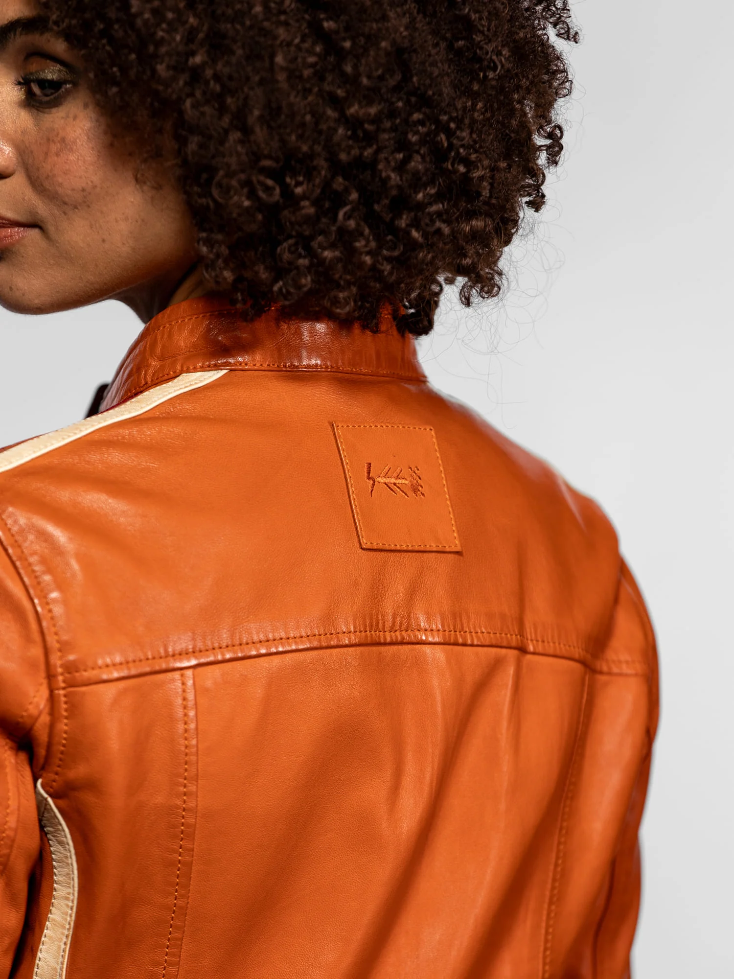 Christina - Blouson cuir moto femme - Image 5