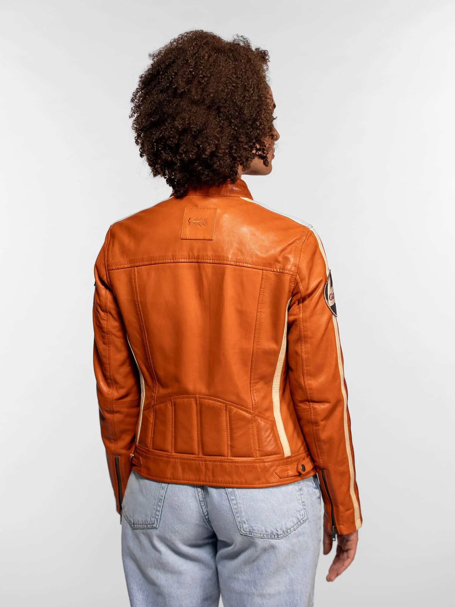 Christina - Blouson cuir moto femme - Image 6