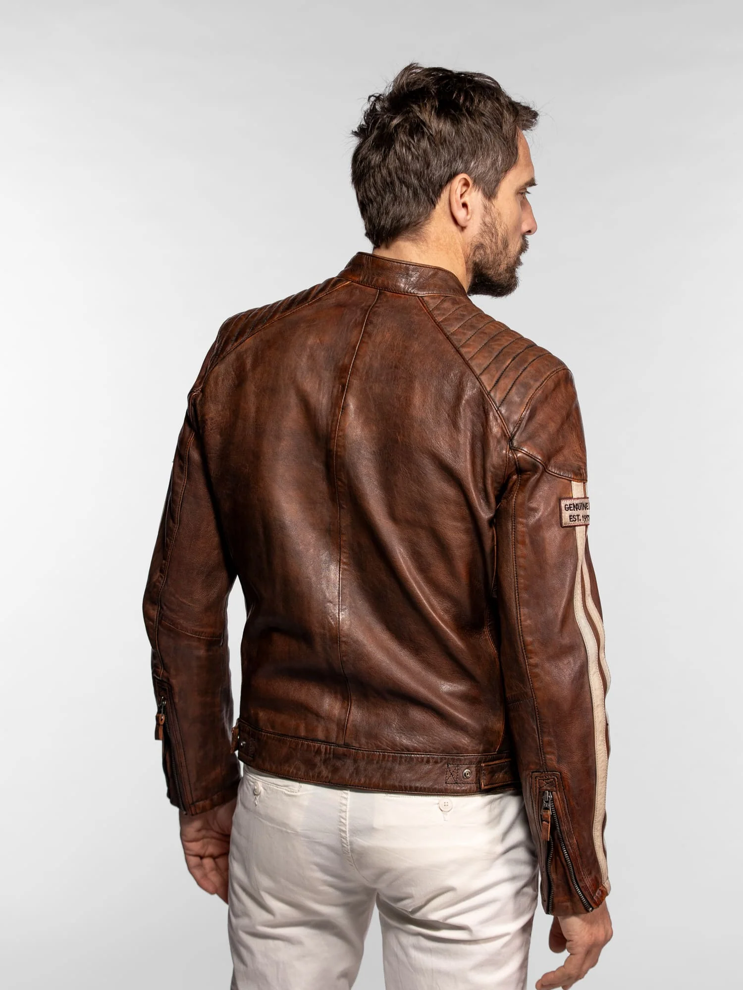 Corning - Blouson moto vintage - Image 7