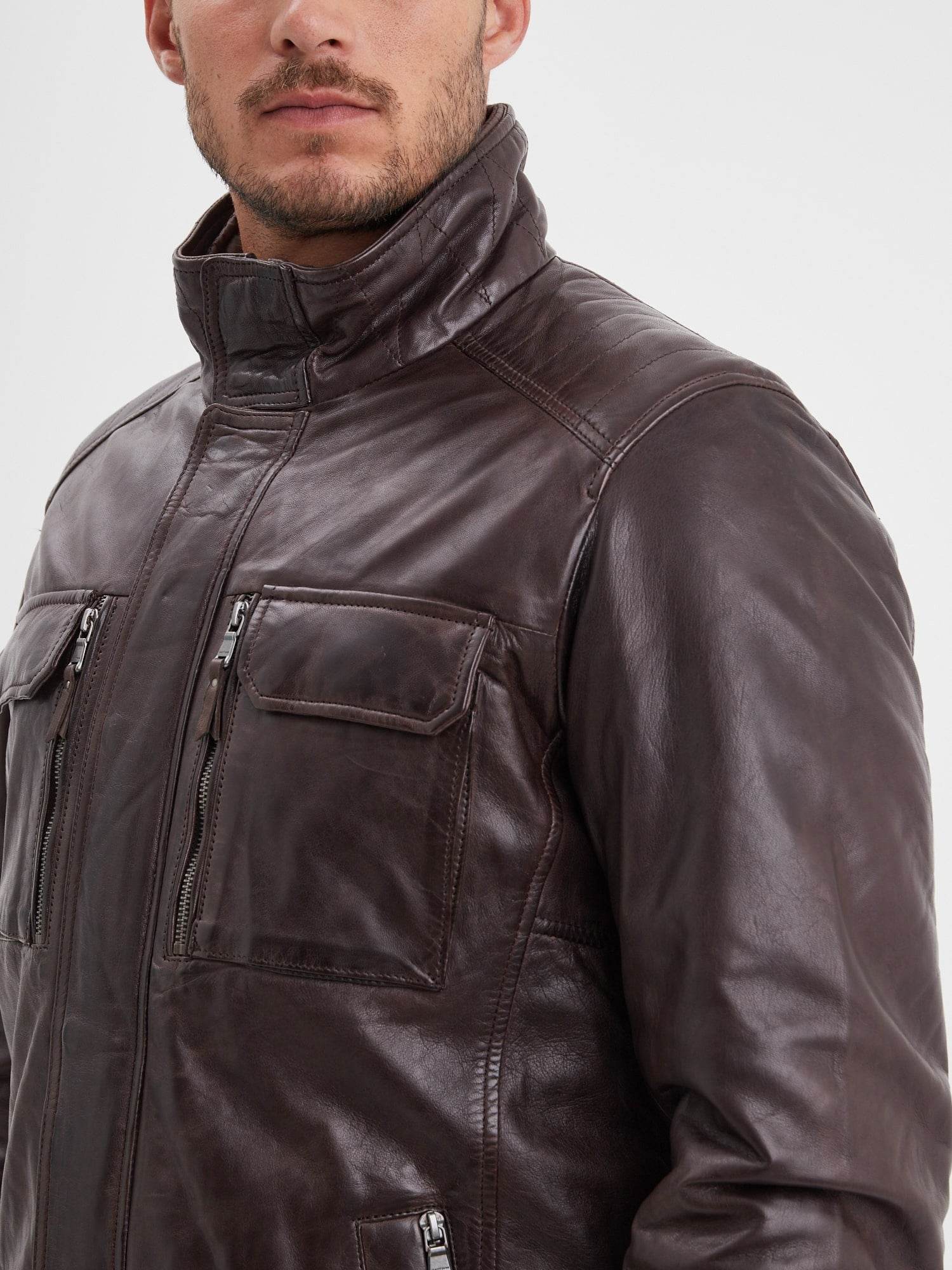 Crowell - Veste vintage cuir homme - Image 10