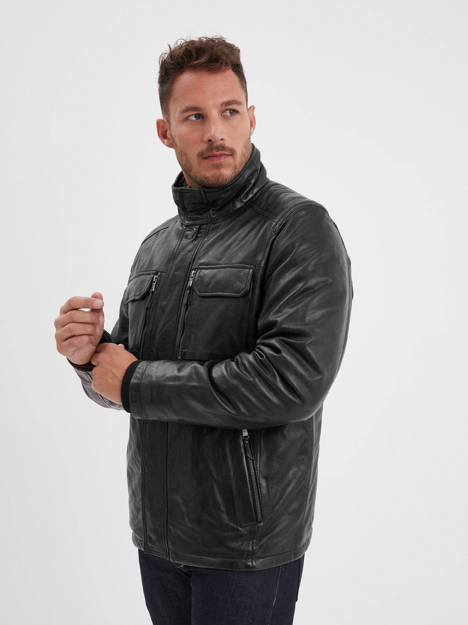 Crowell - Veste vintage cuir homme - Image 15