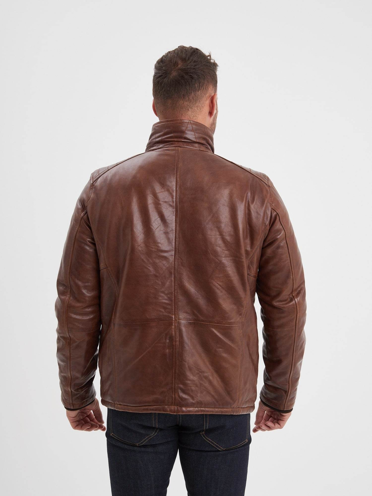 Crowell - Veste vintage cuir homme - Image 5