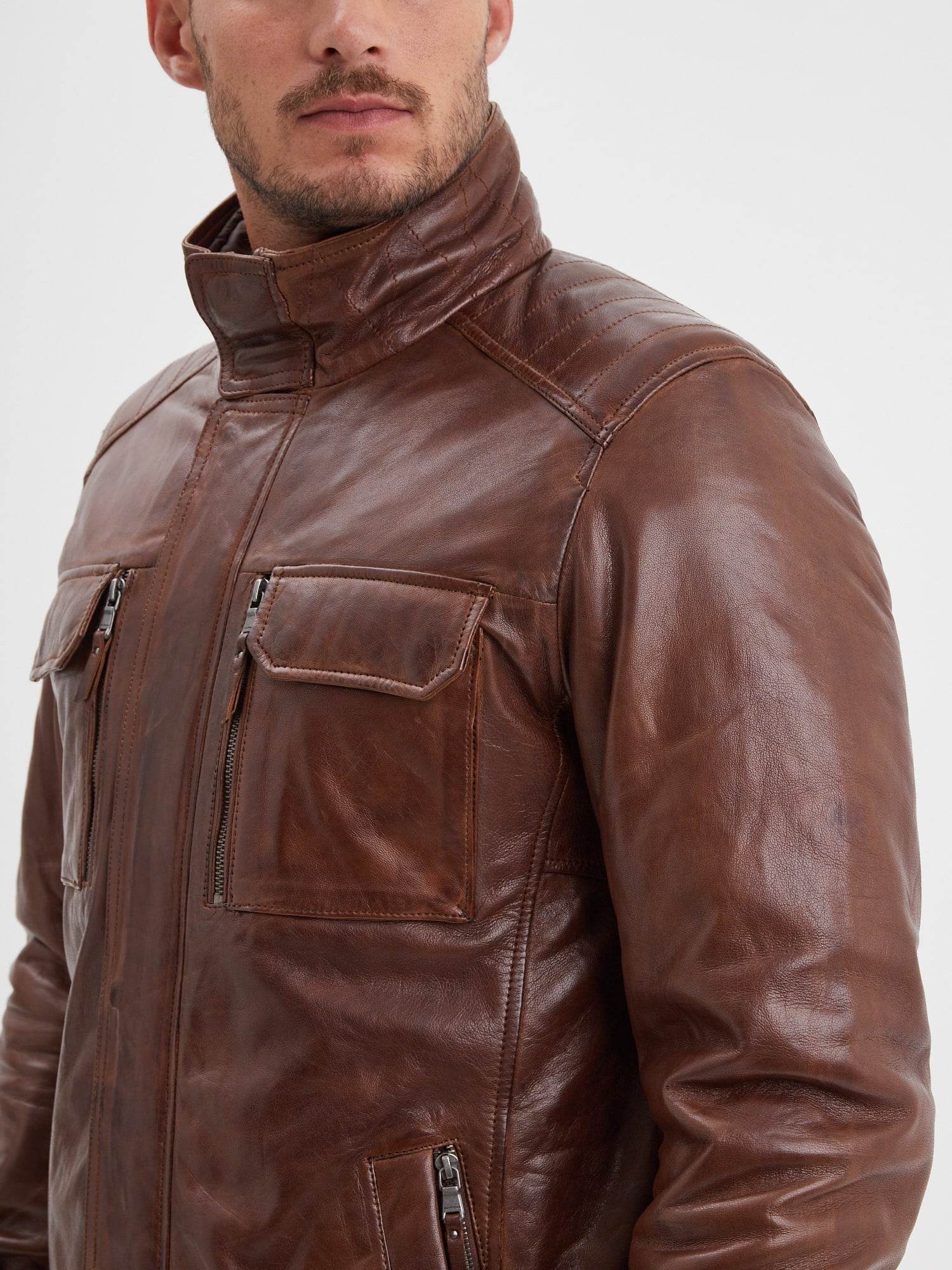 Crowell - Veste vintage cuir homme - Image 6