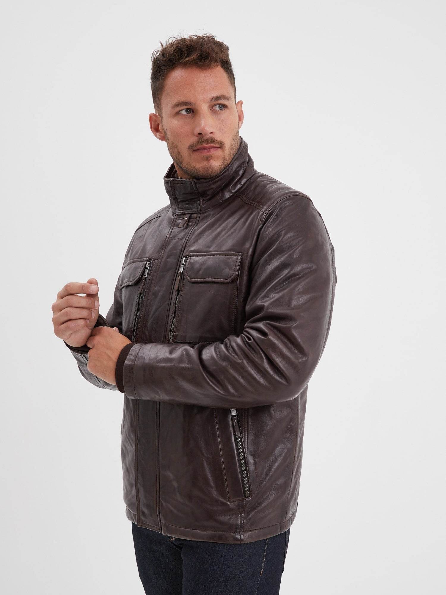 Crowell - Veste vintage cuir homme - Image 7